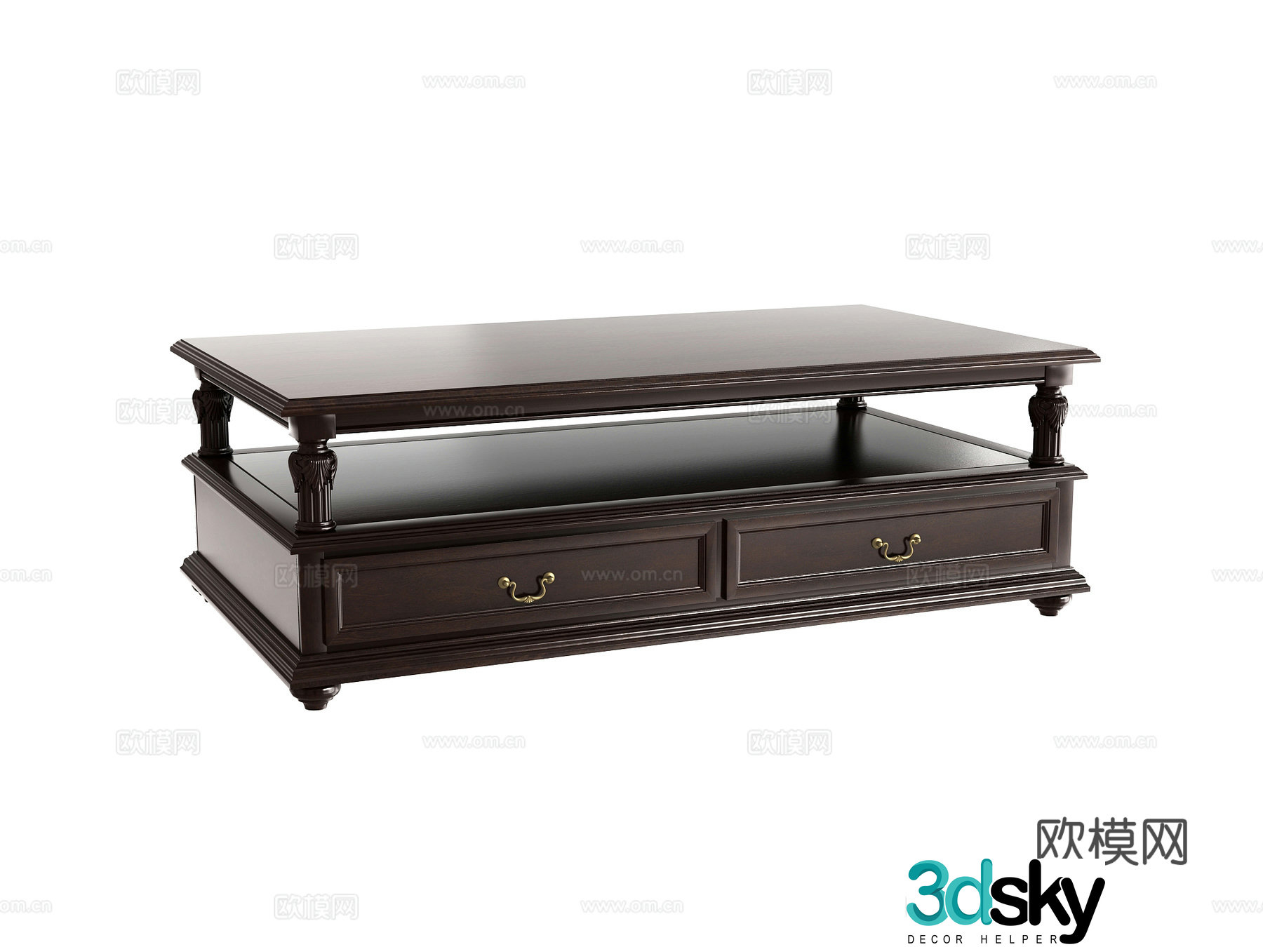 American coffee table 3d model