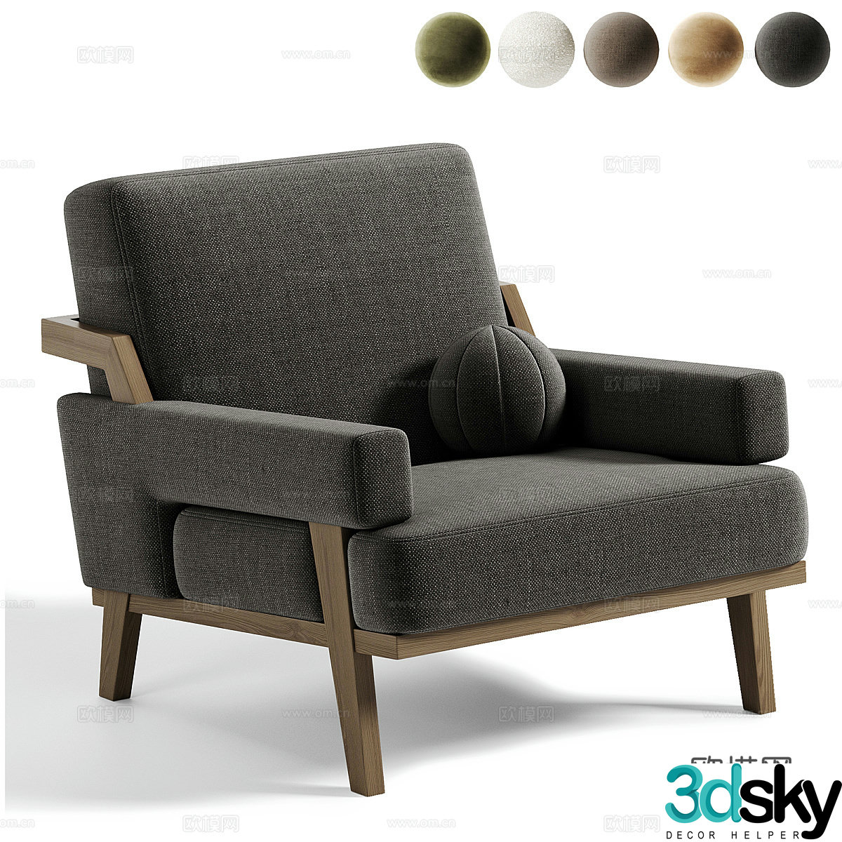 Modern leisure chair armchair sofa chair 3d model