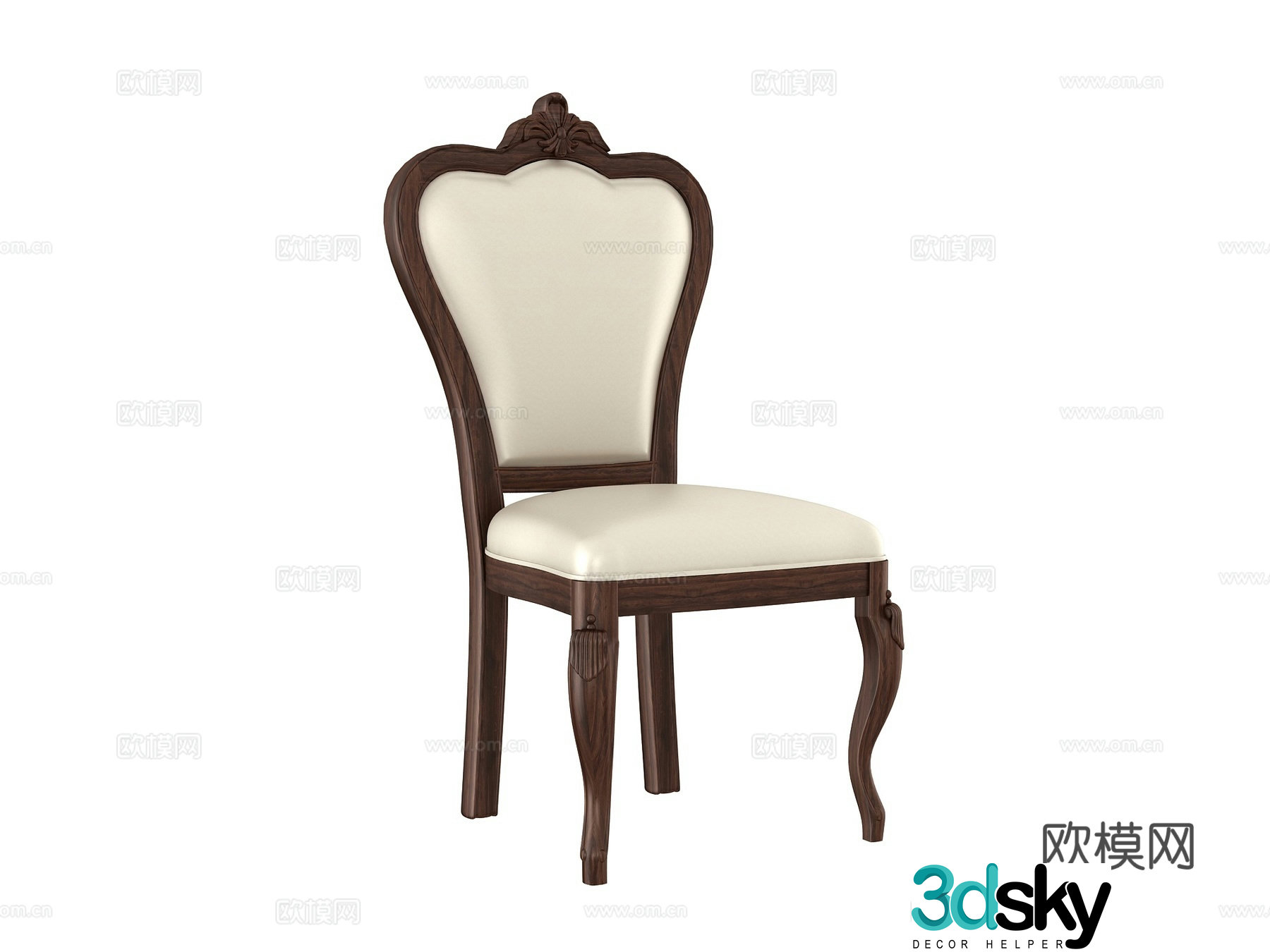 American chair dining chair 3d model
