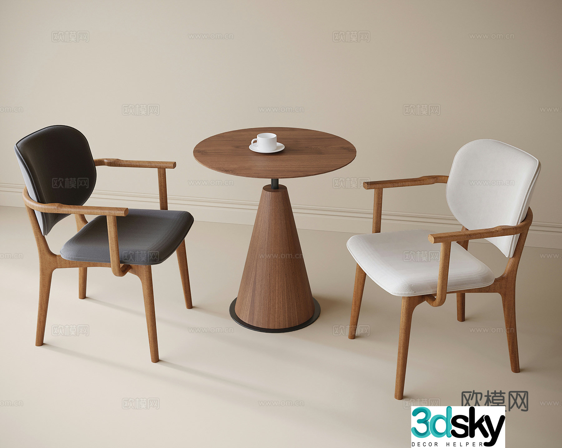 Modern coffee tables and chairs negotiation tables and chairs leisure tables and chairs 3D model