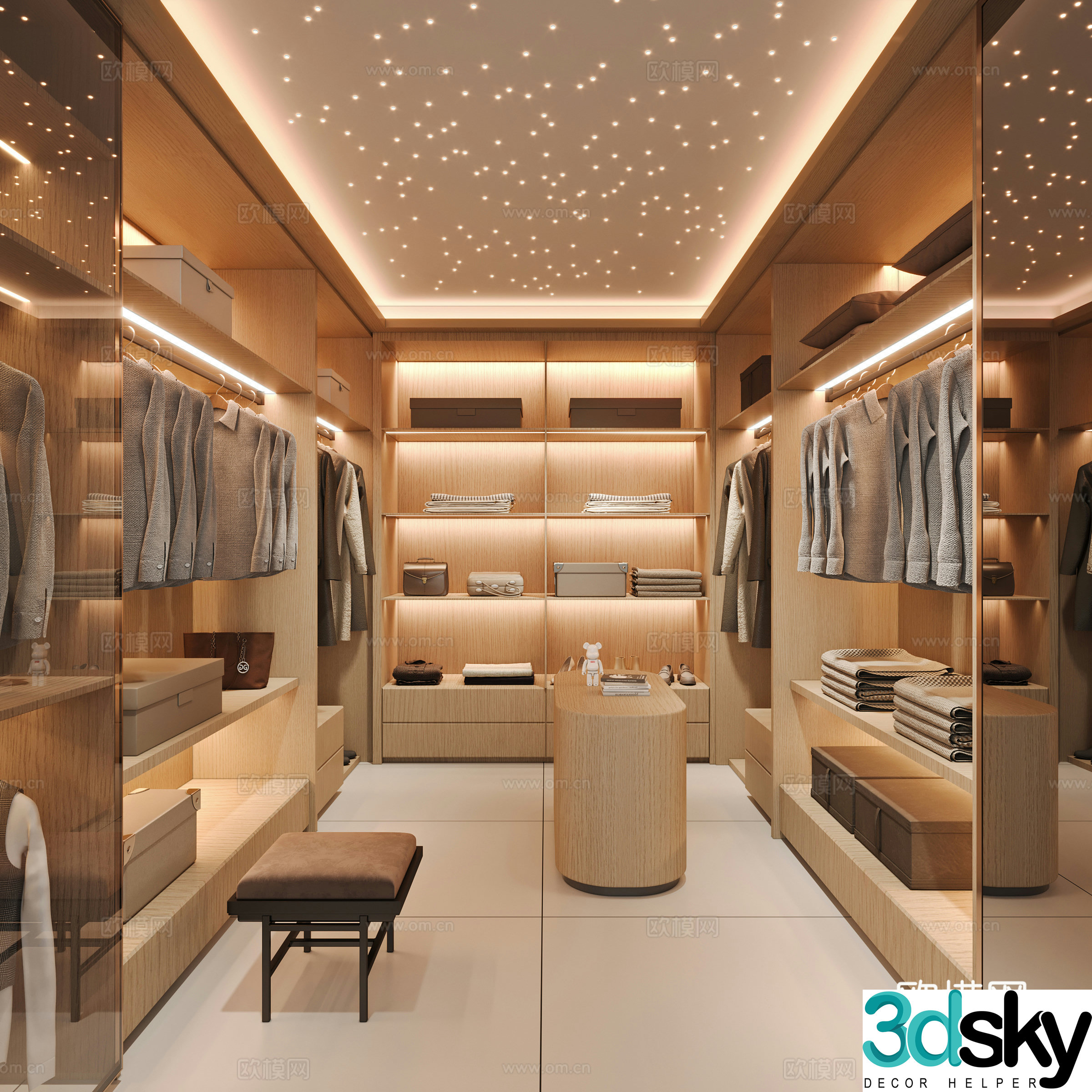Modern cloakroom 3d model