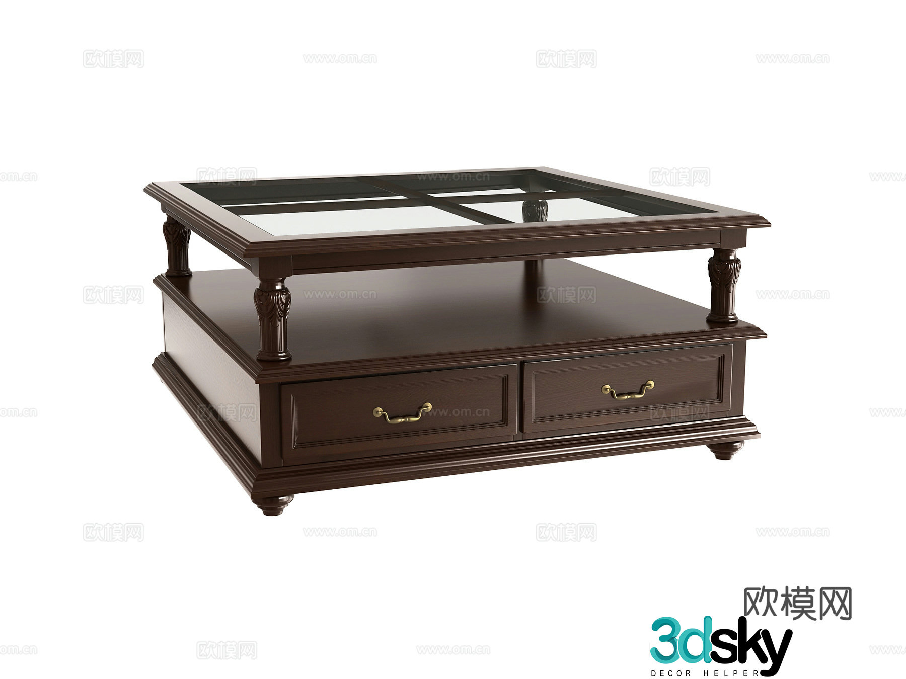American coffee table 3d model