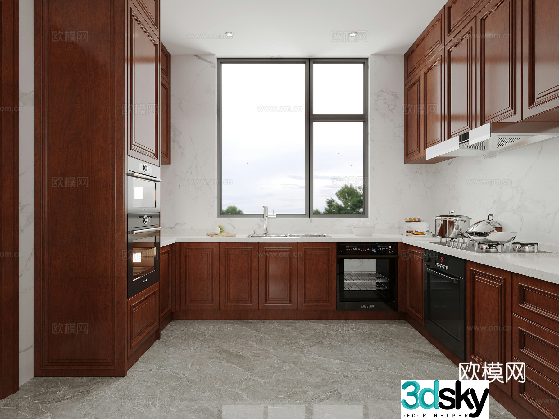 New Chinese kitchen 3D model