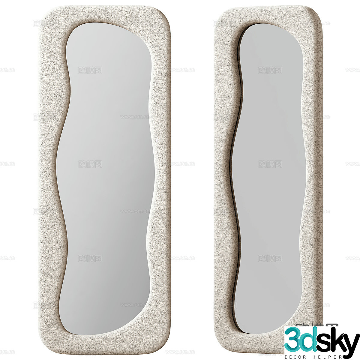 Mirror shaped mirror 3d model