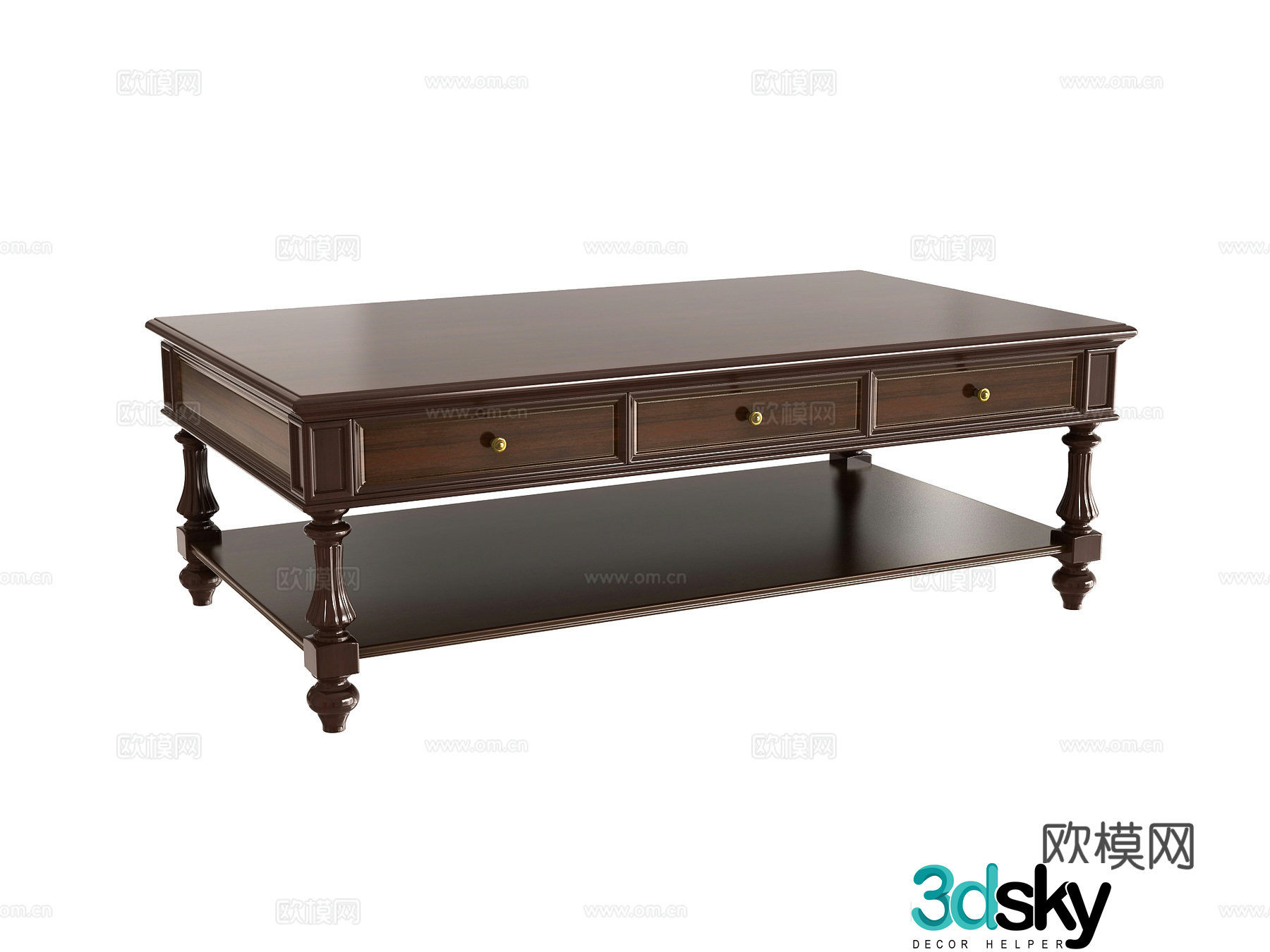 American coffee table 3d model