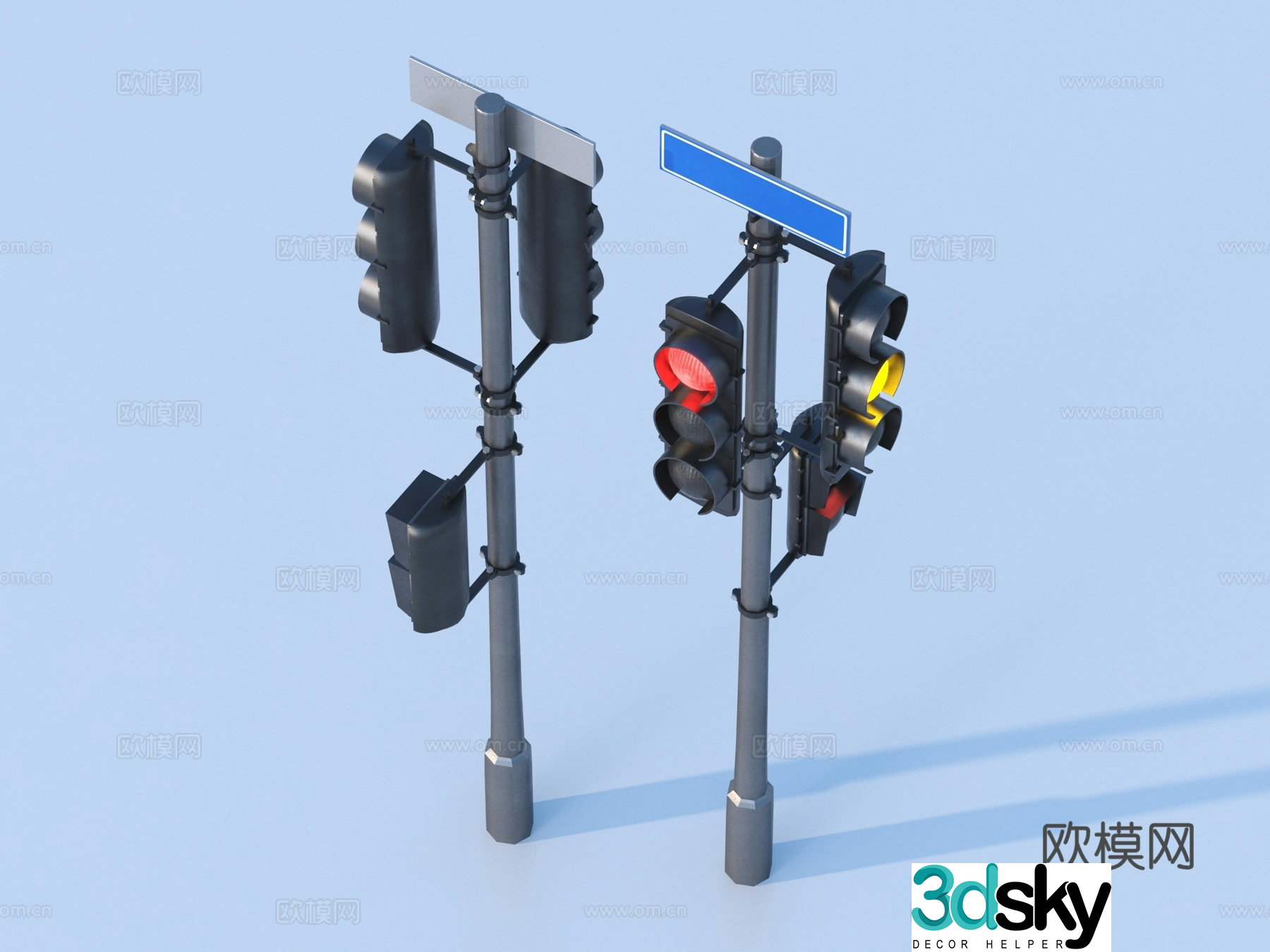 traffic light traffic light indicator 3d model