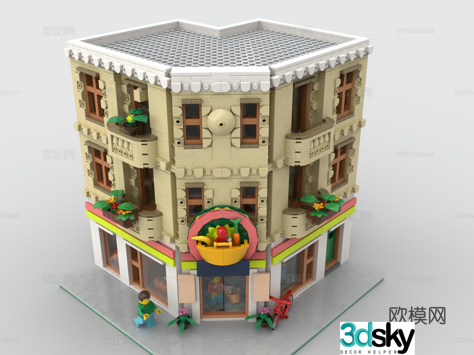 LEGO LEGO toys building blocks building house supermarket 3d model