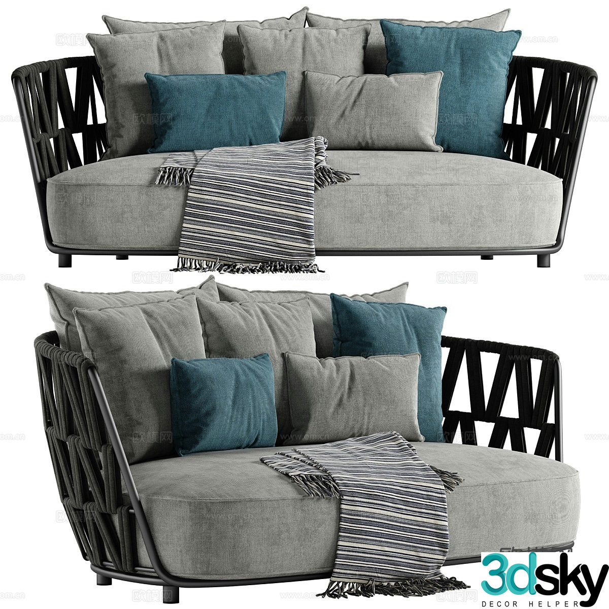 Modern outdoor sofa 3d model