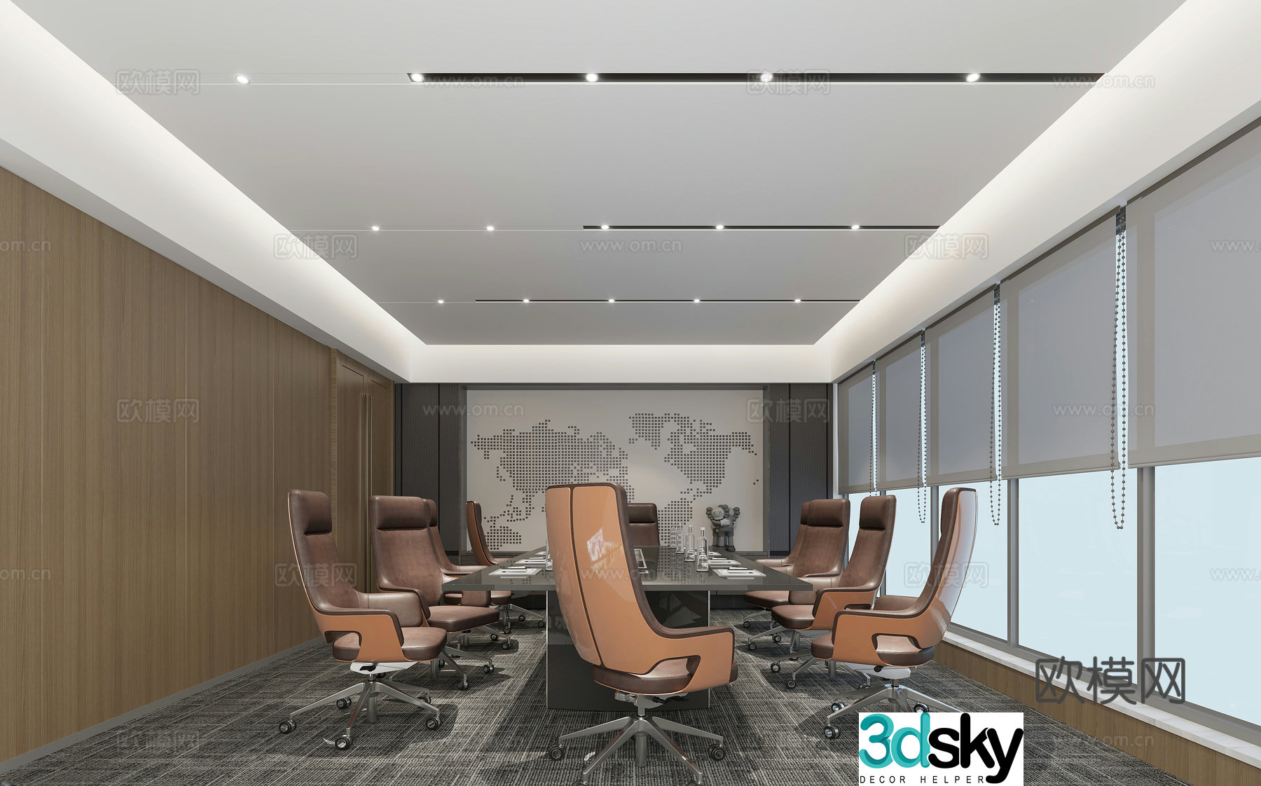 Modern conference room 3d model
