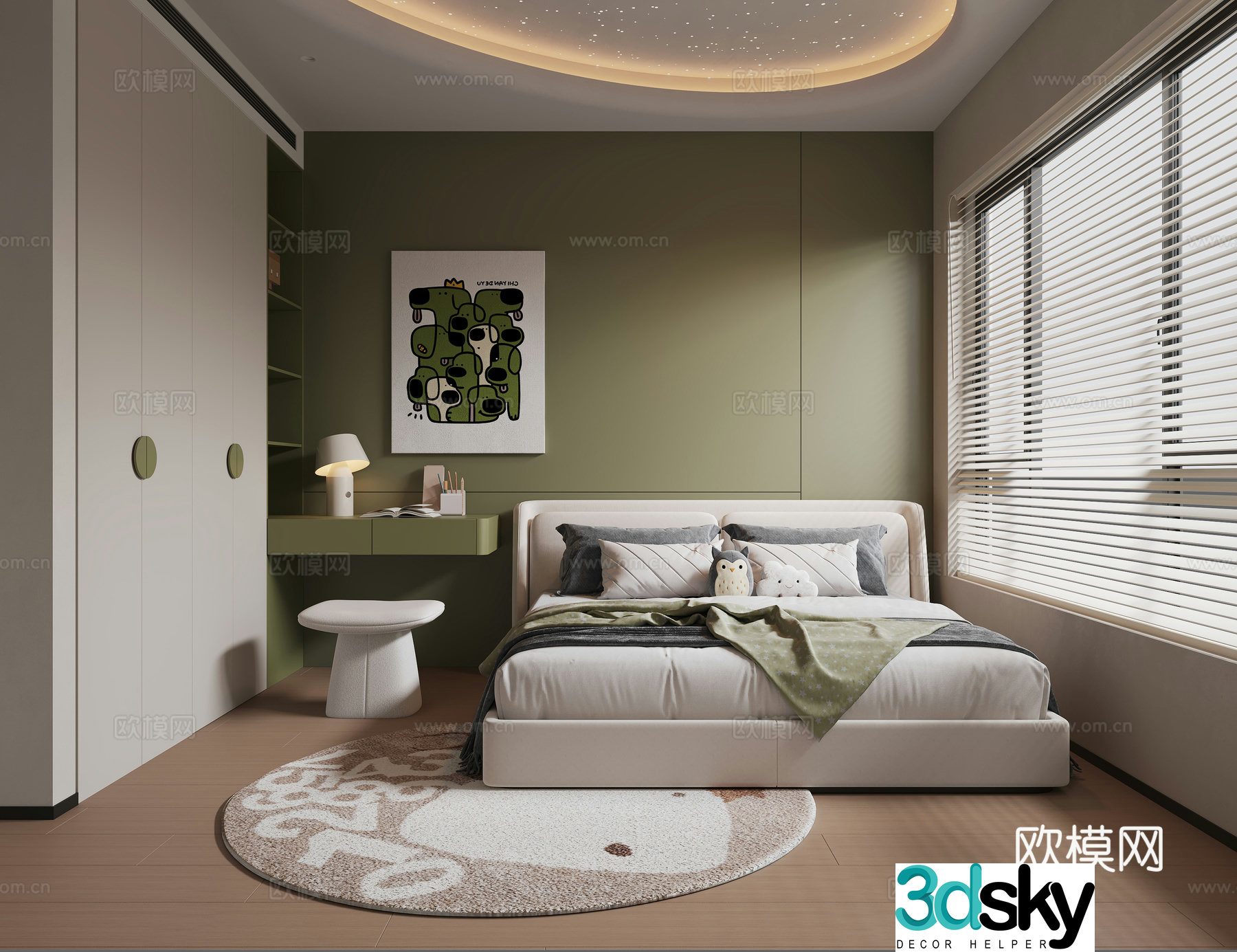 Modern children’s room children’s room 3d model