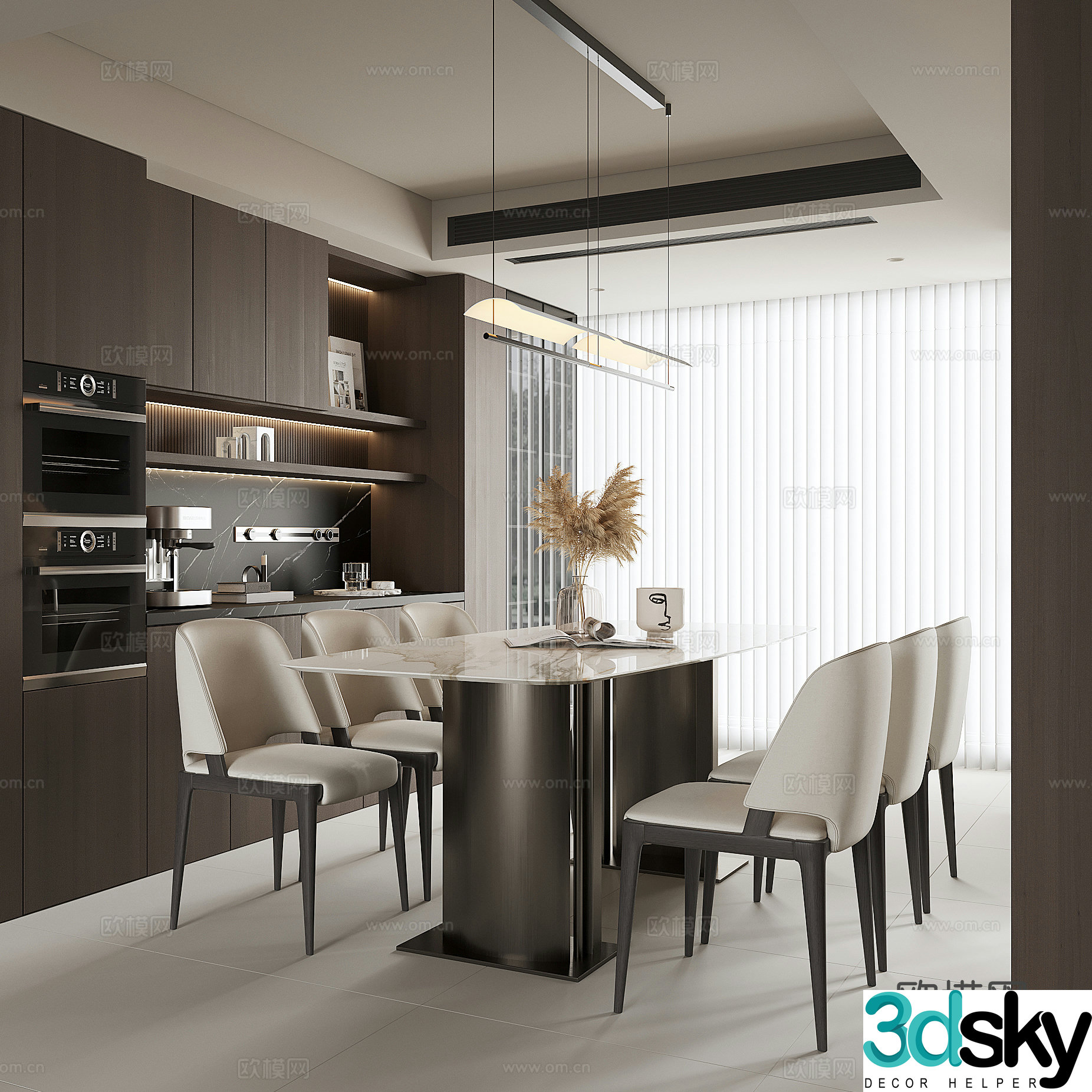 Modern restaurant 3d model