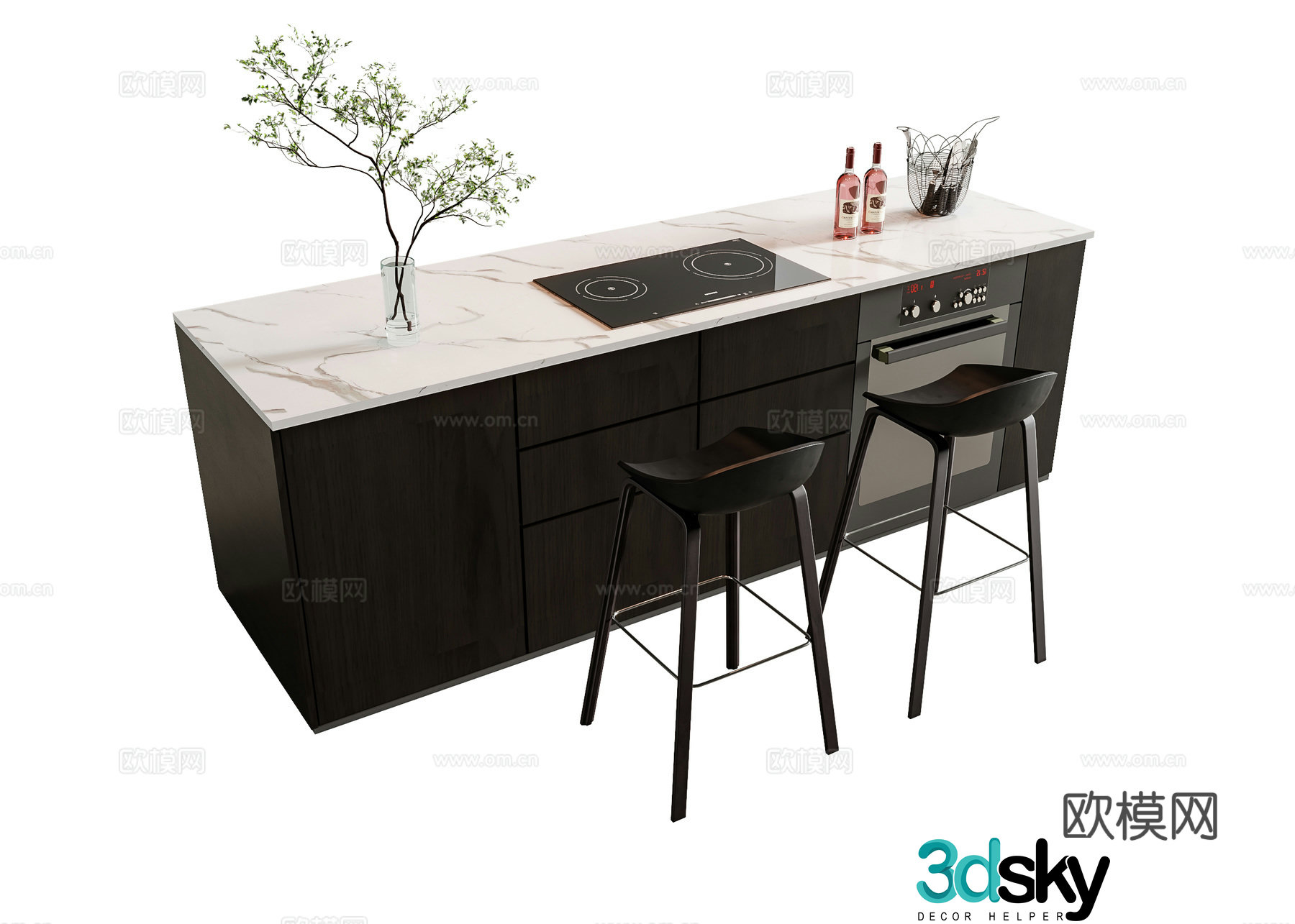 Modern bar 3d model