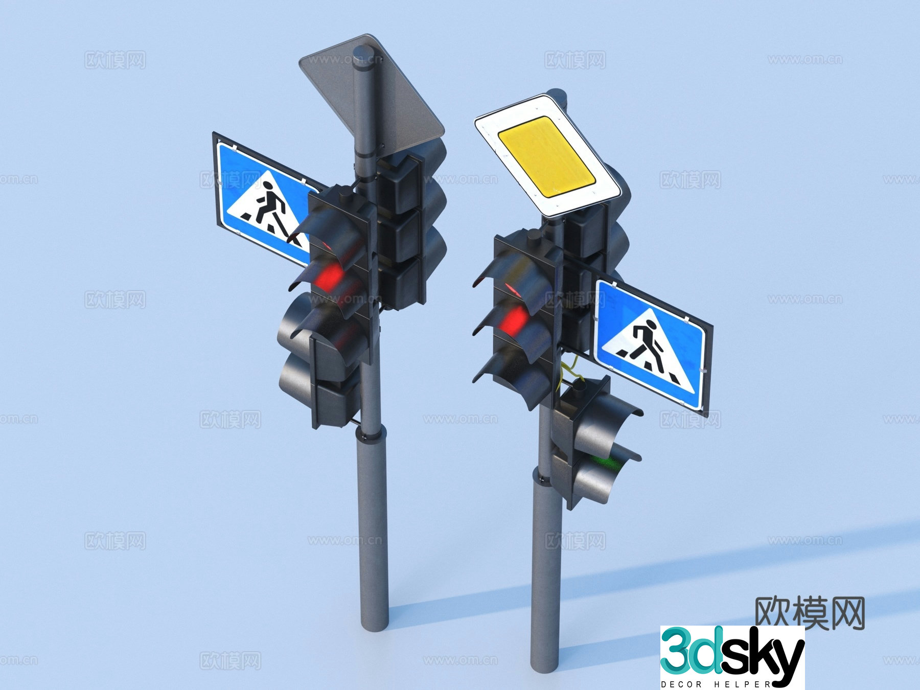 traffic light traffic light indicator 3d model