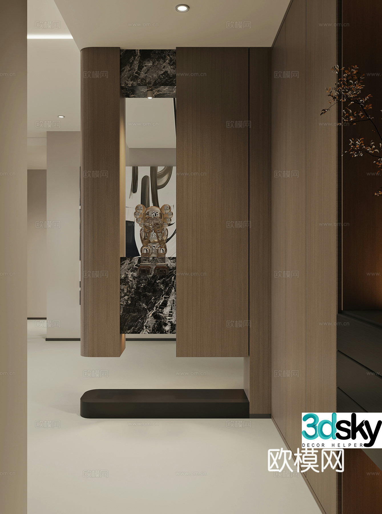 Modern entrance aisle 3D model