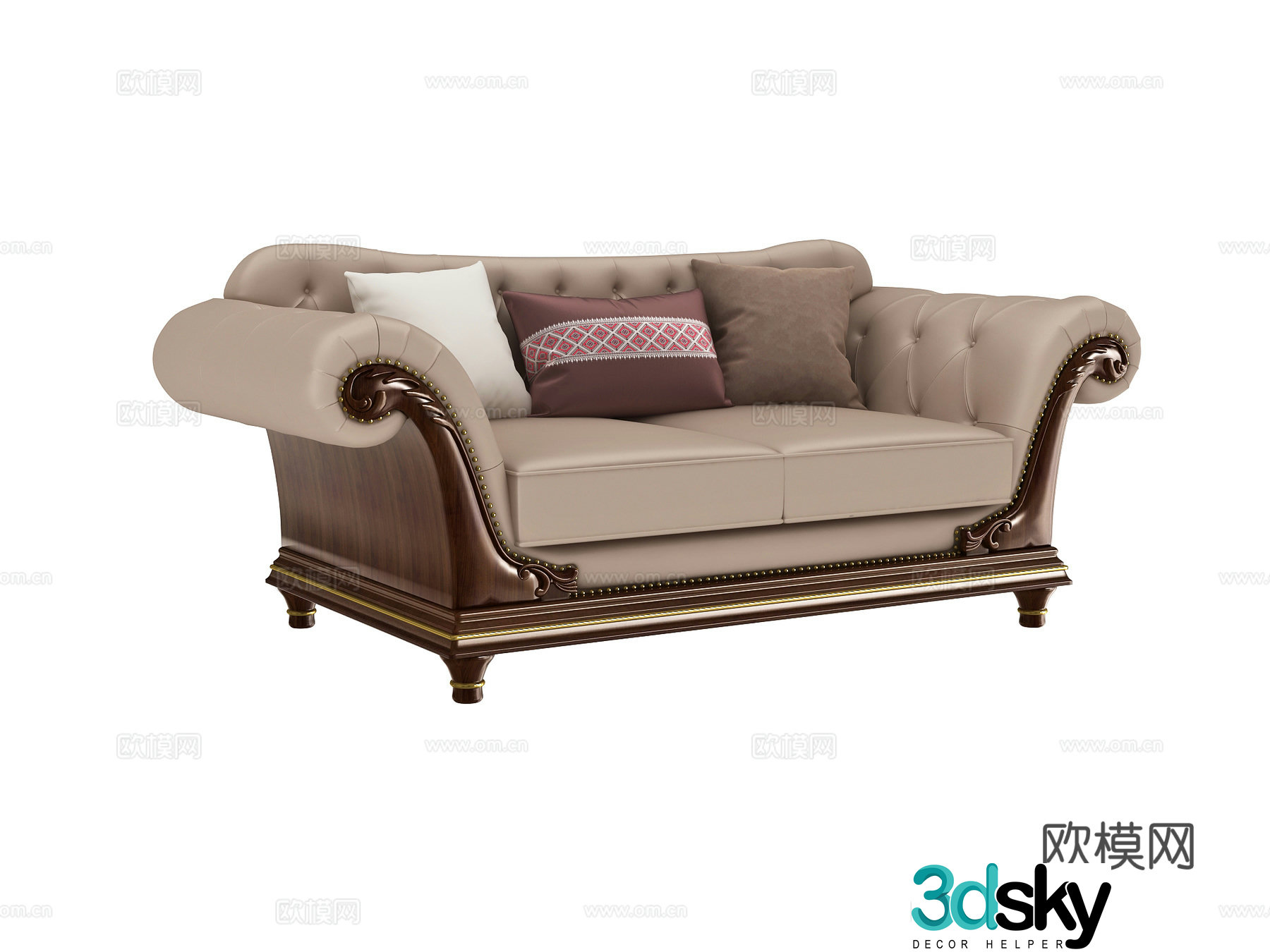 Double sofa 3d model