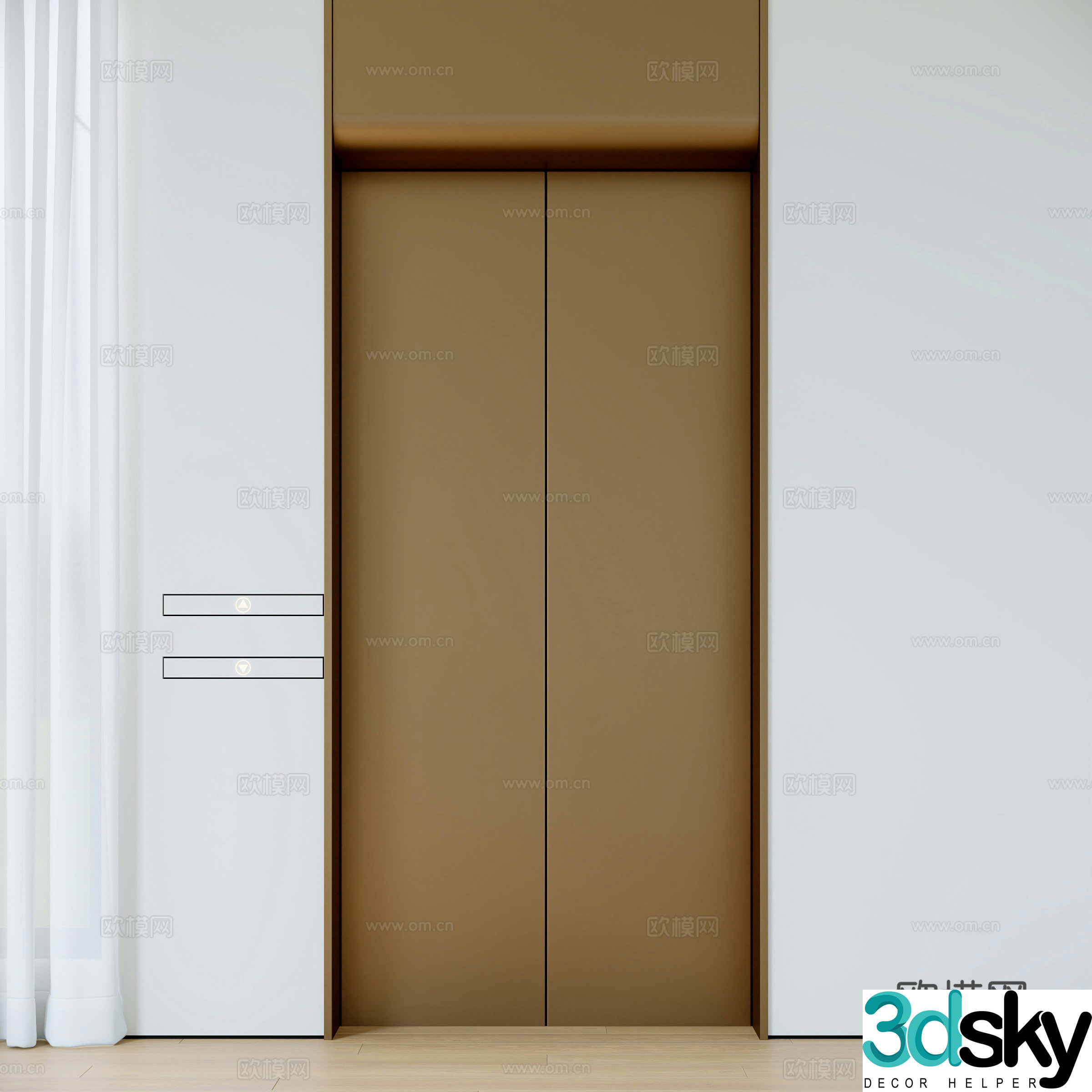 Modern home elevator 3d model