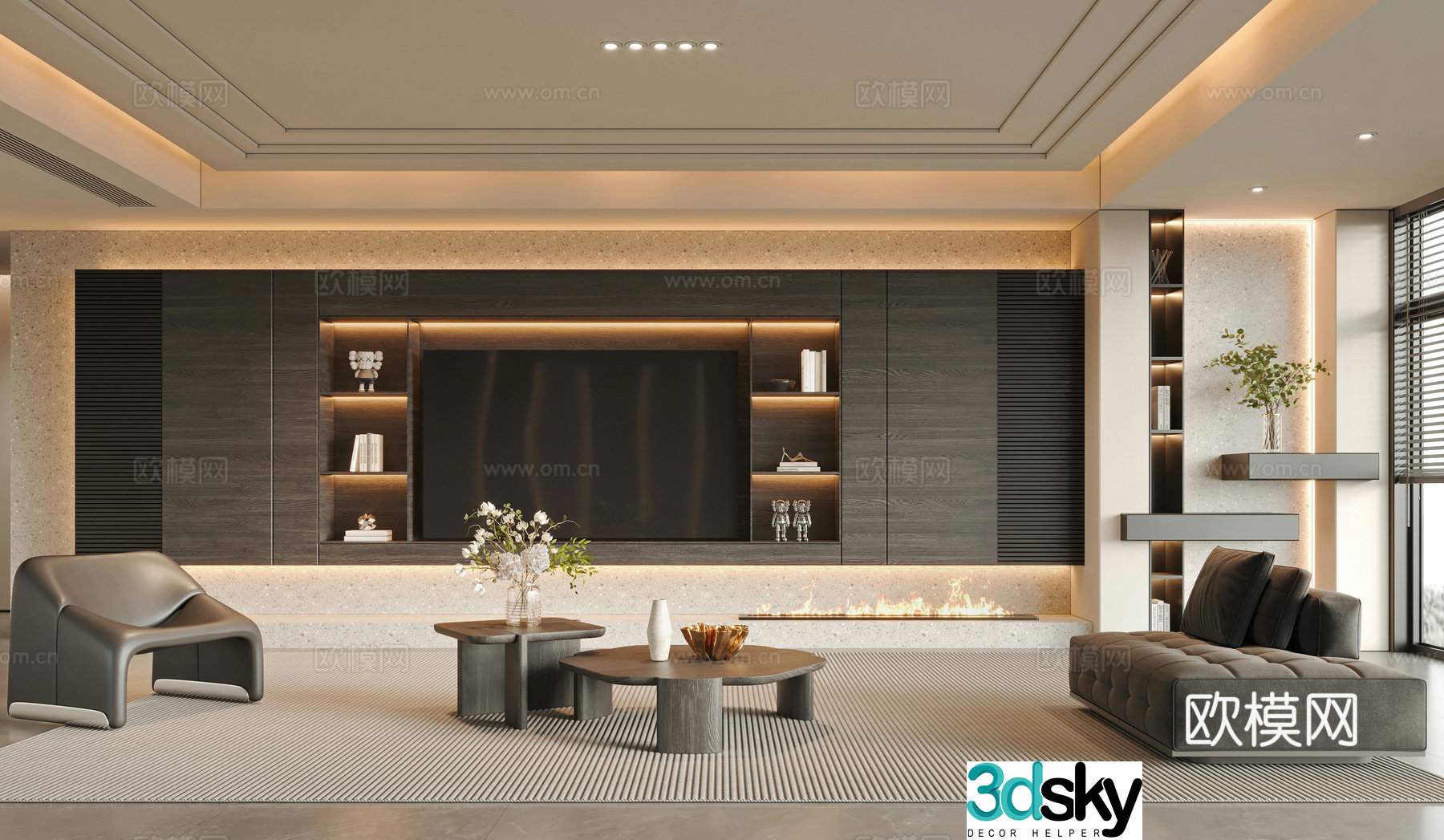 Modern living room 3d model