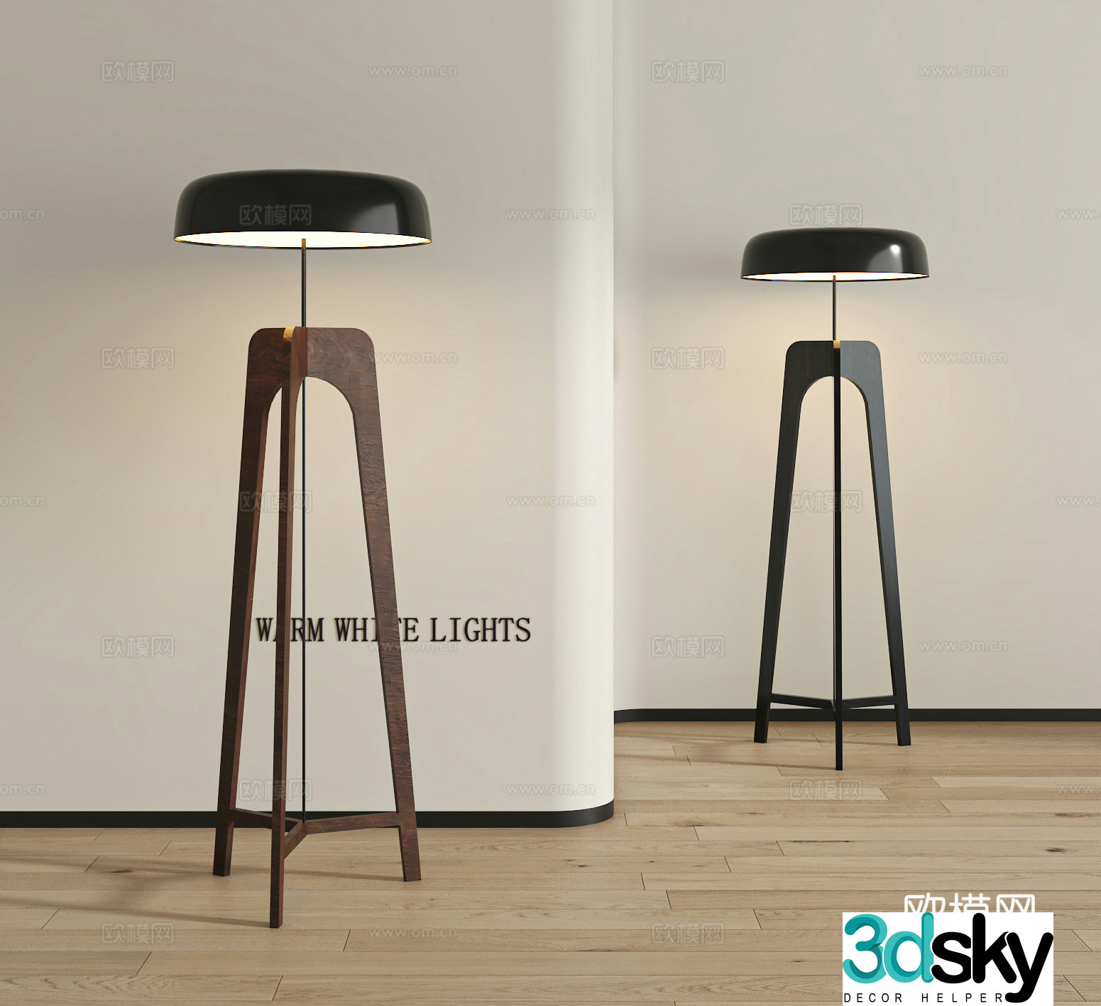 Modern floor lamp 3d model