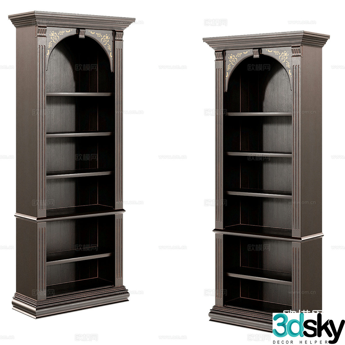 American decorative cabinet 3d model