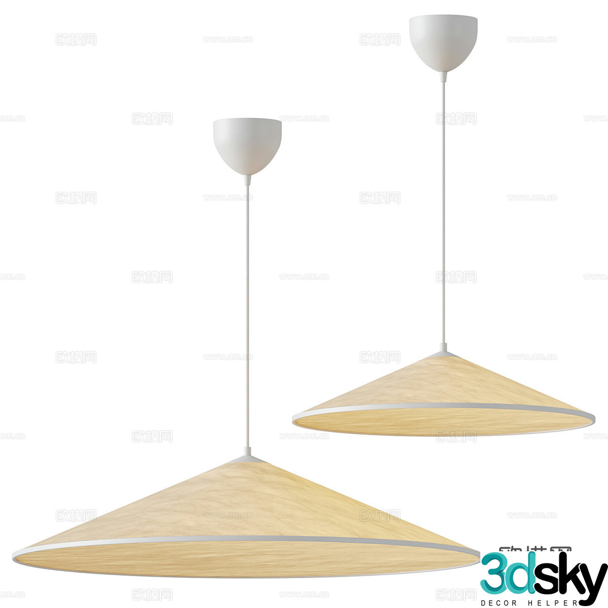 Log chandelier 3d model
