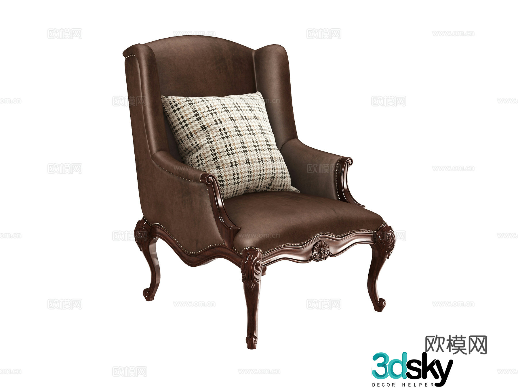 American leisure chair sofa chair 3d model