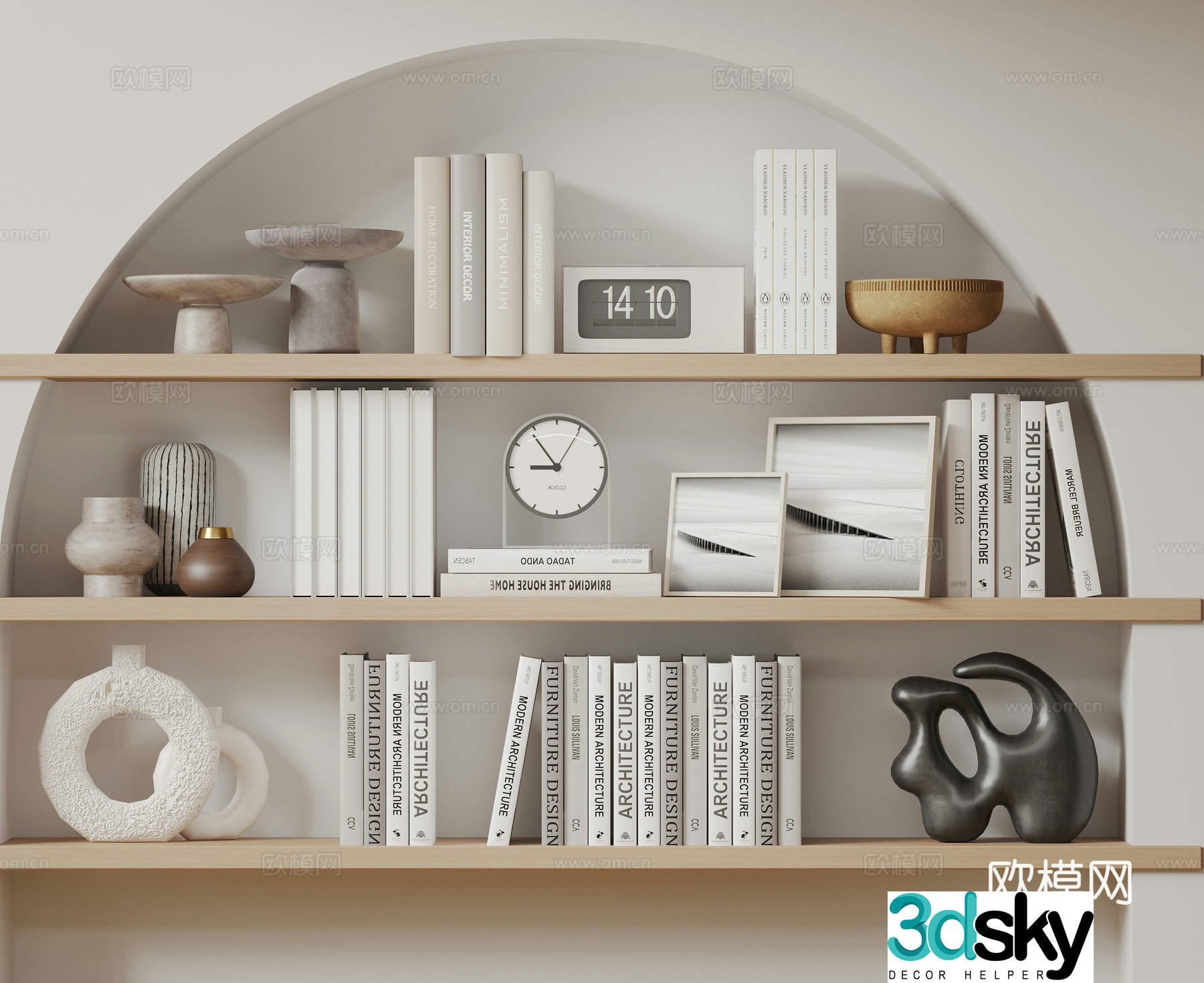 Modern jewelry ornaments Books Books Decoration 3D Model