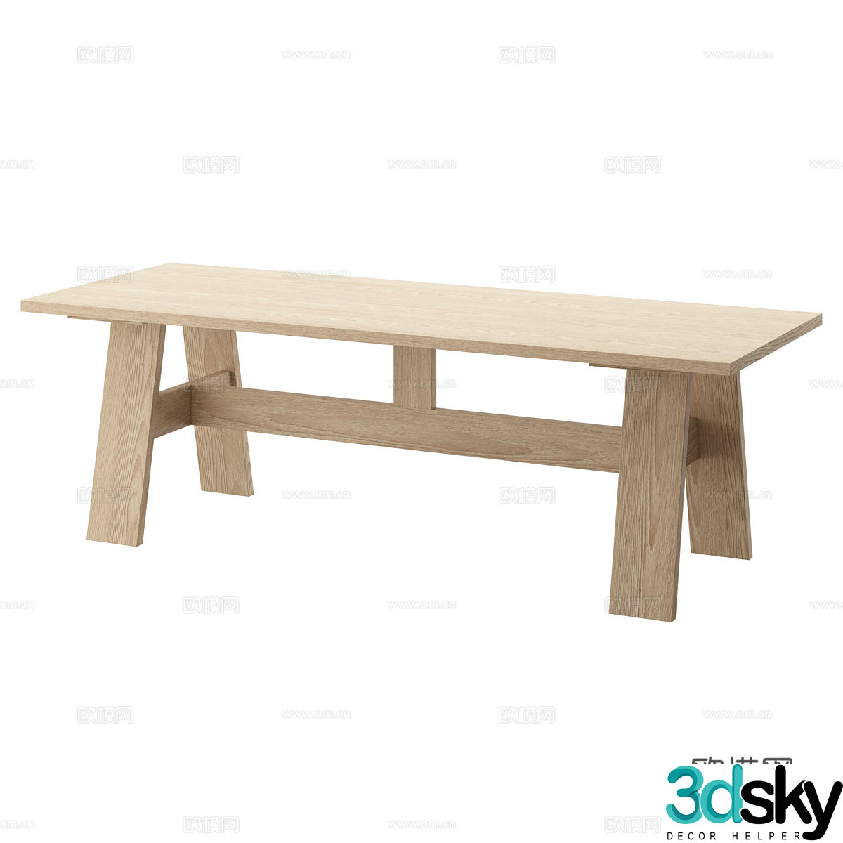 Nordic dining table 3d model