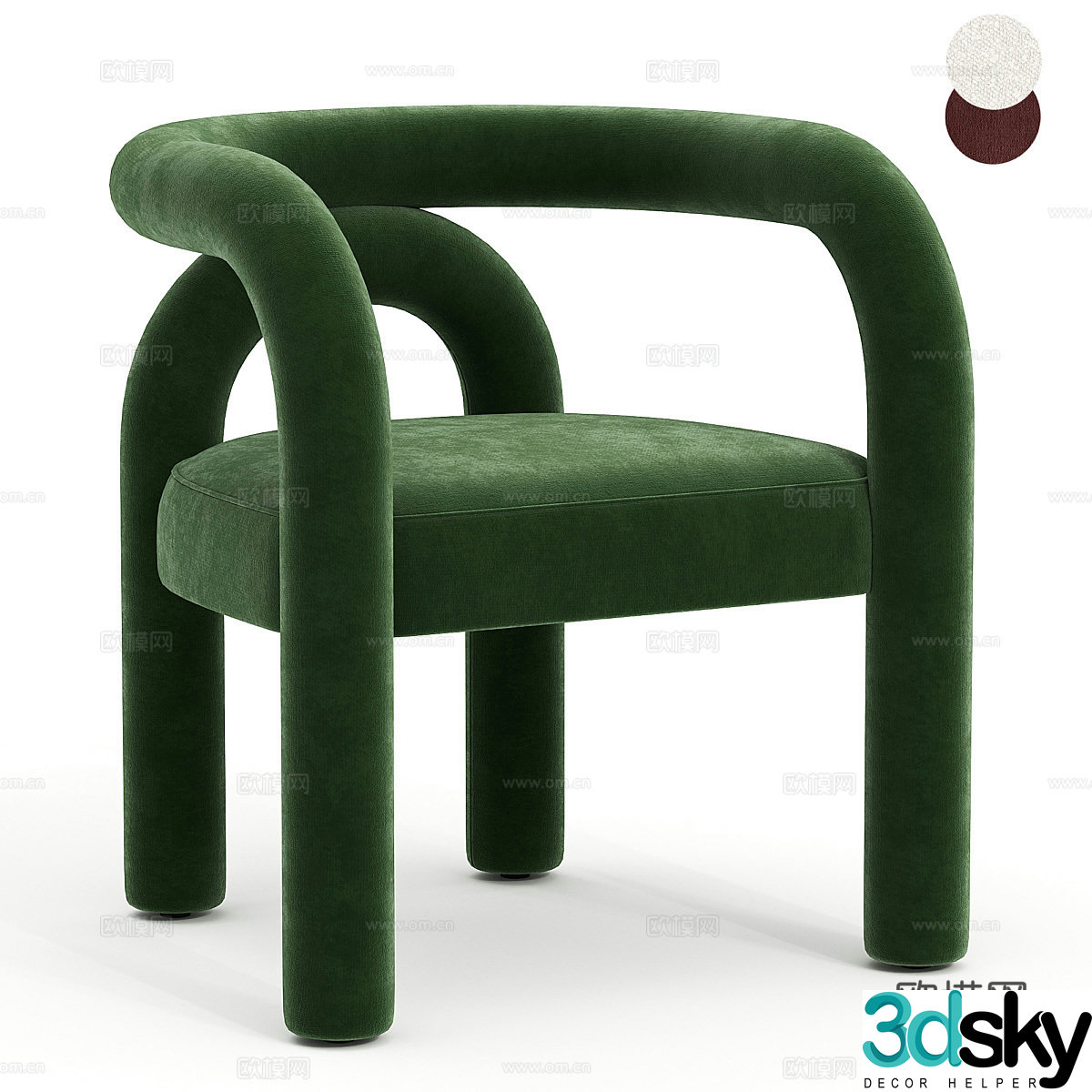 Modern lounge chair armchair 3d model