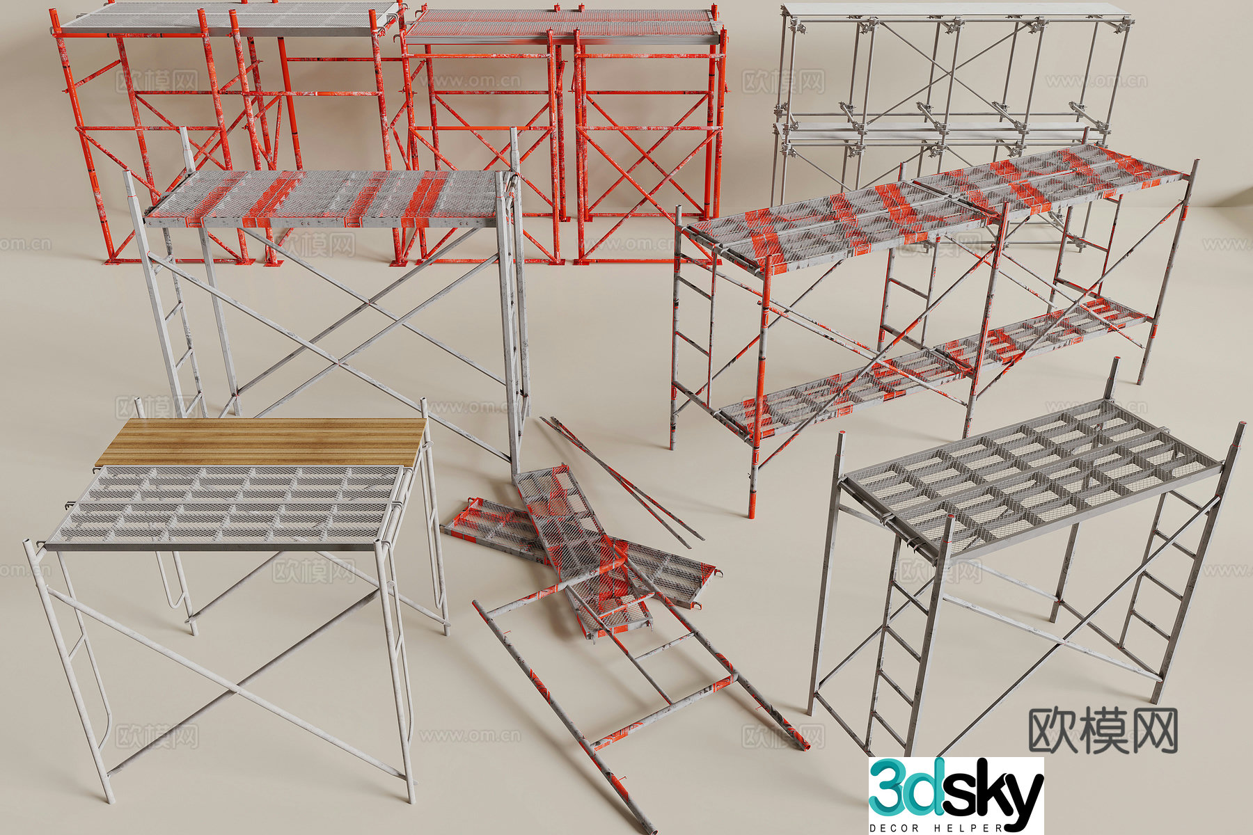 Modern scaffolding 3d model