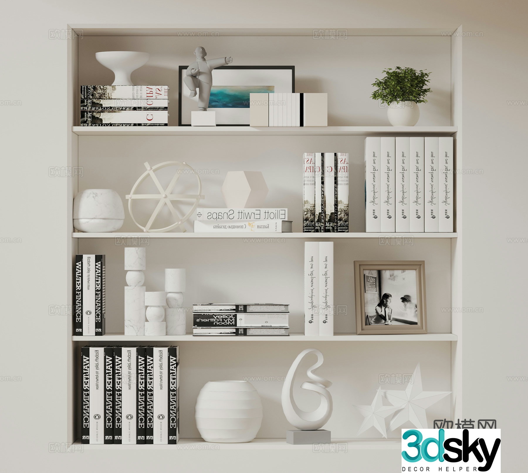 Modern jewelry ornaments Books Books Decoration 3D Model