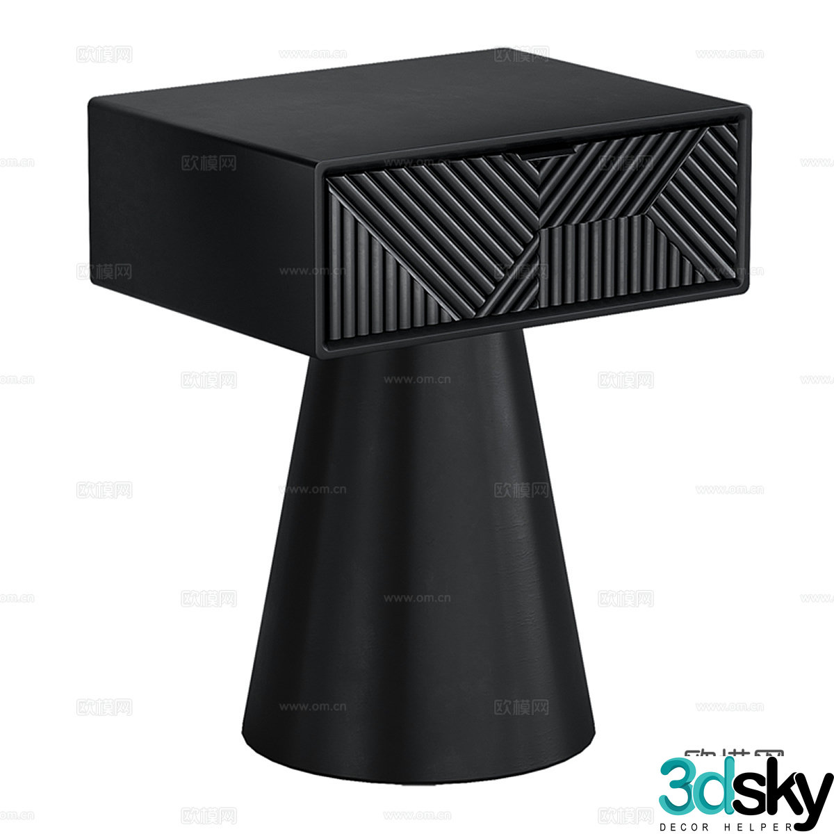 Modern bedside table 3d model