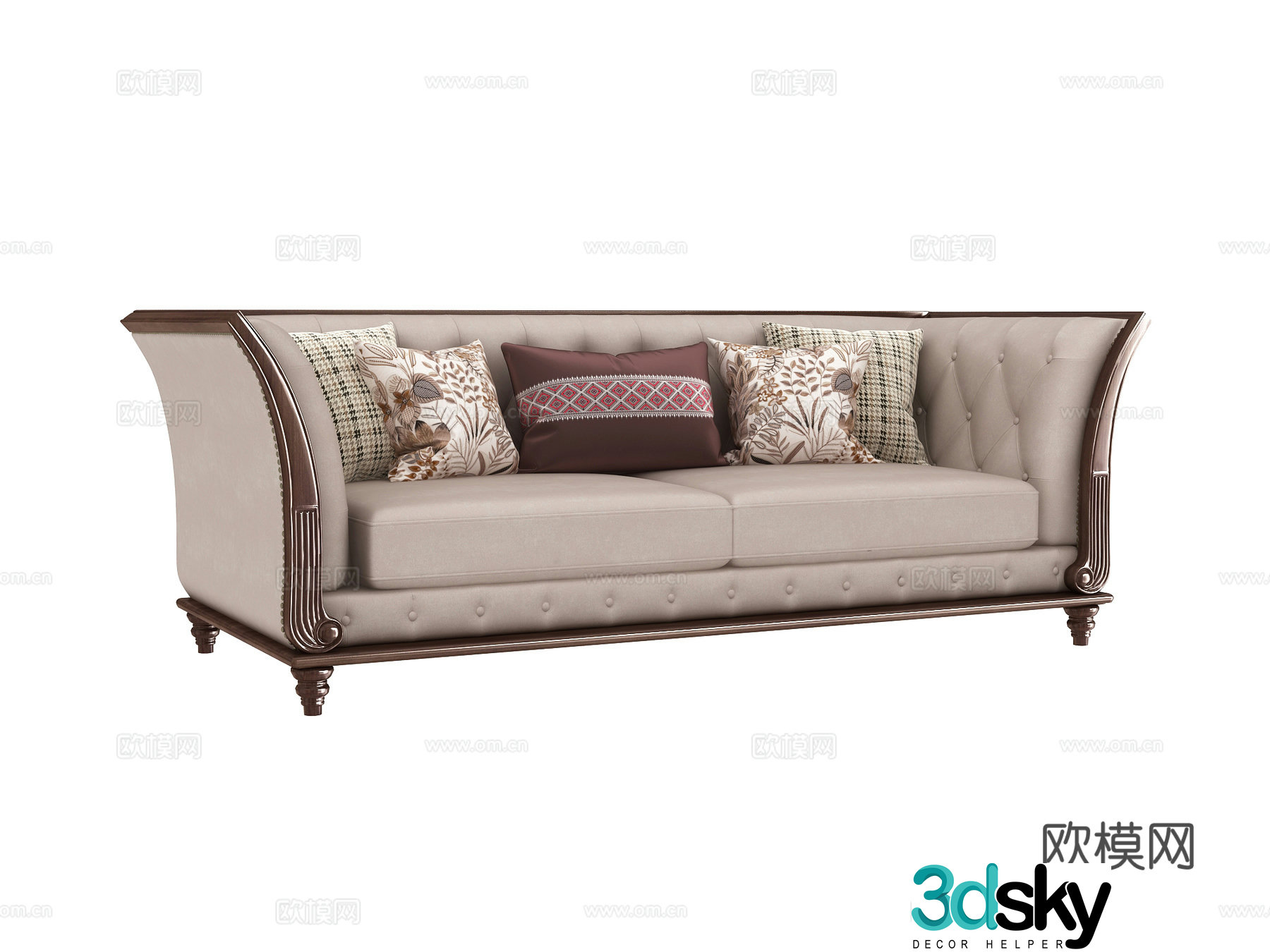 Double sofa 3d model