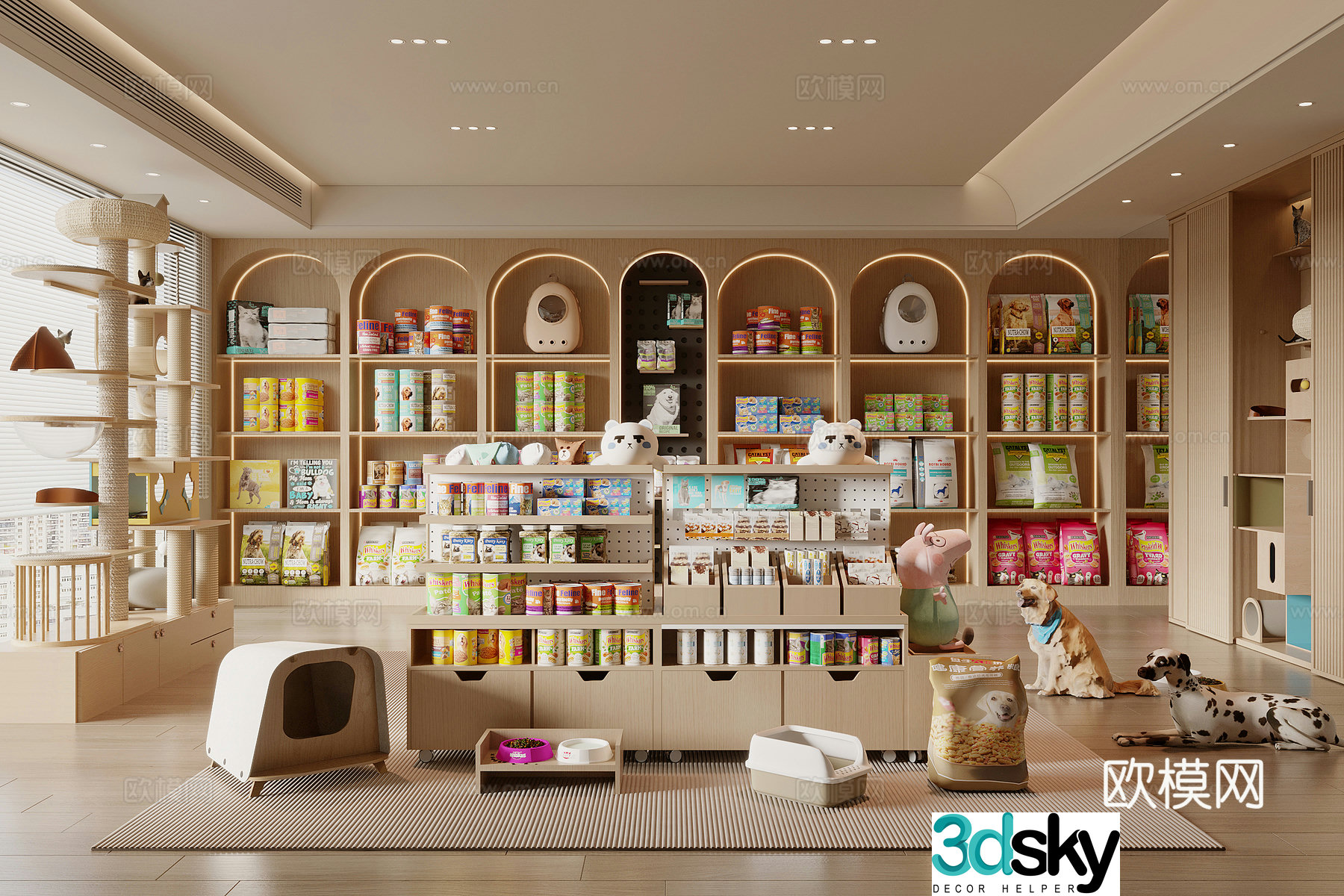 Modern pet shop 3d model