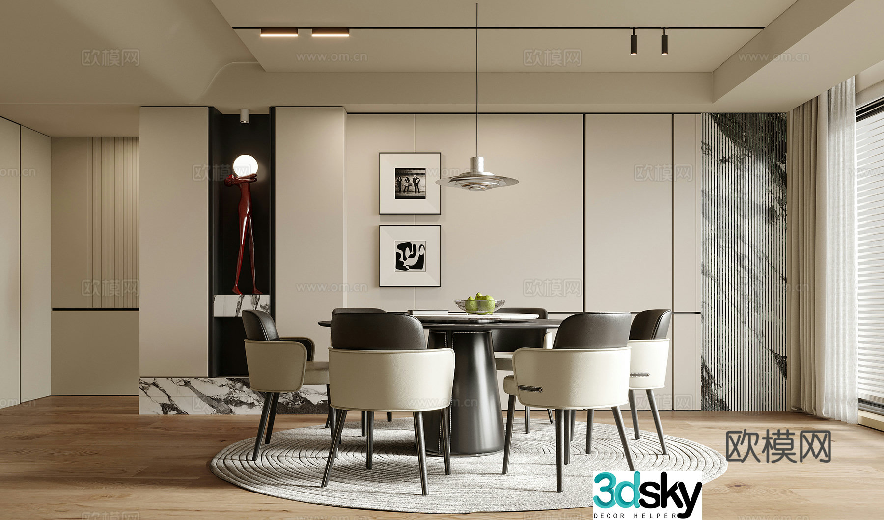 Modern restaurant 3d model
