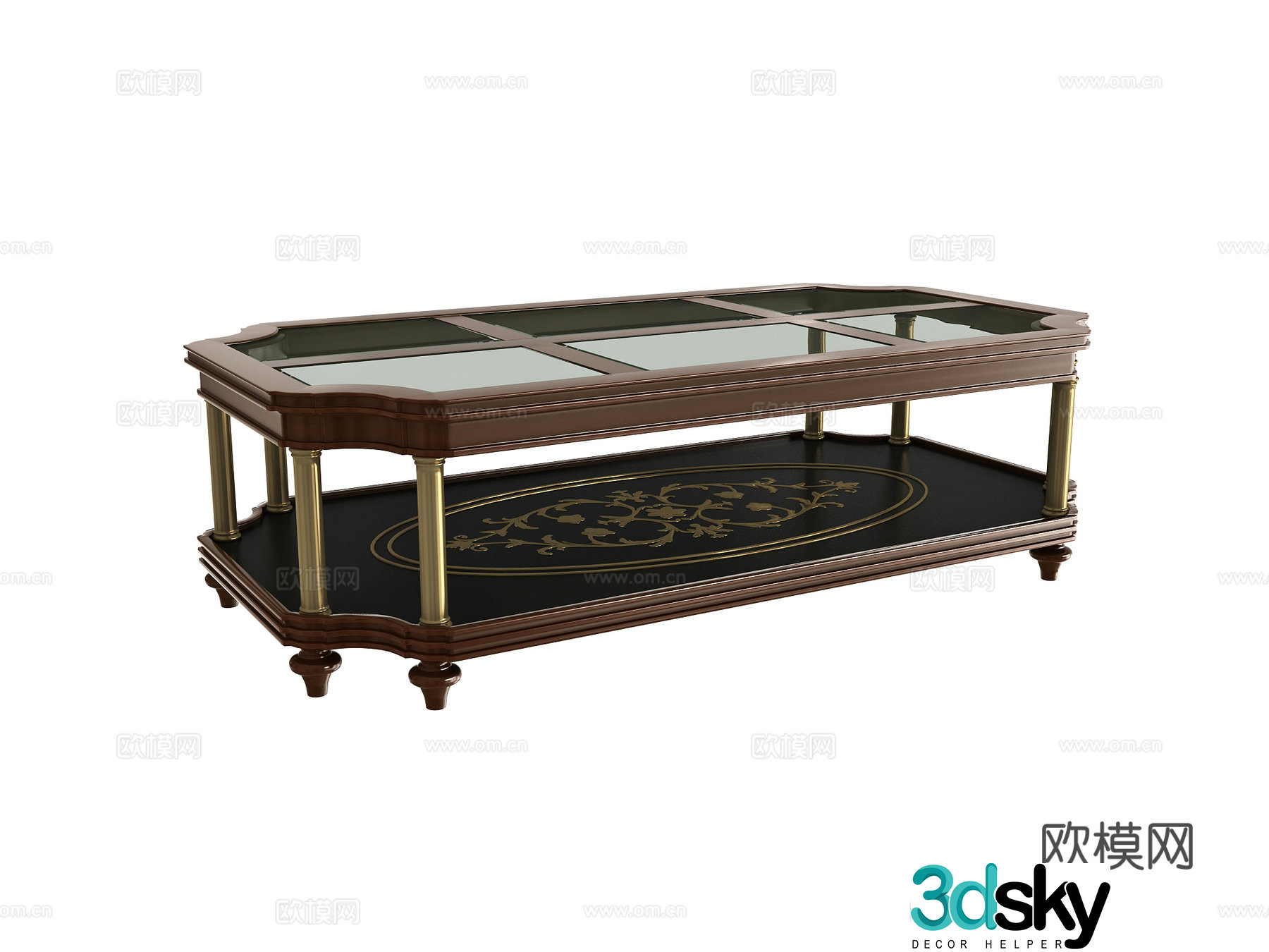 American coffee table 3d model