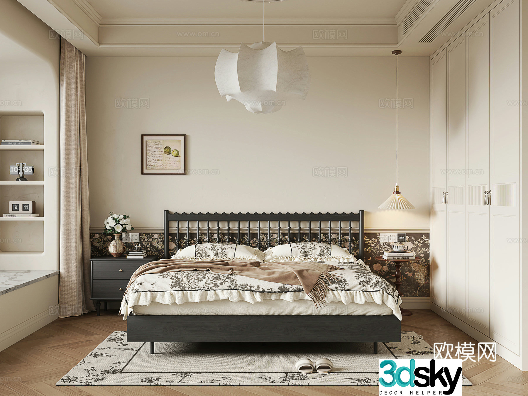 French bedroom master bedroom 3d model