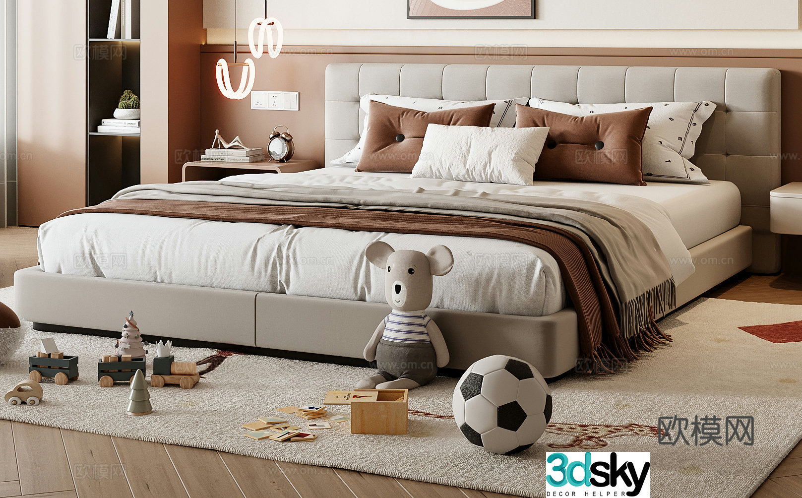 Modern children’s bed 3d model