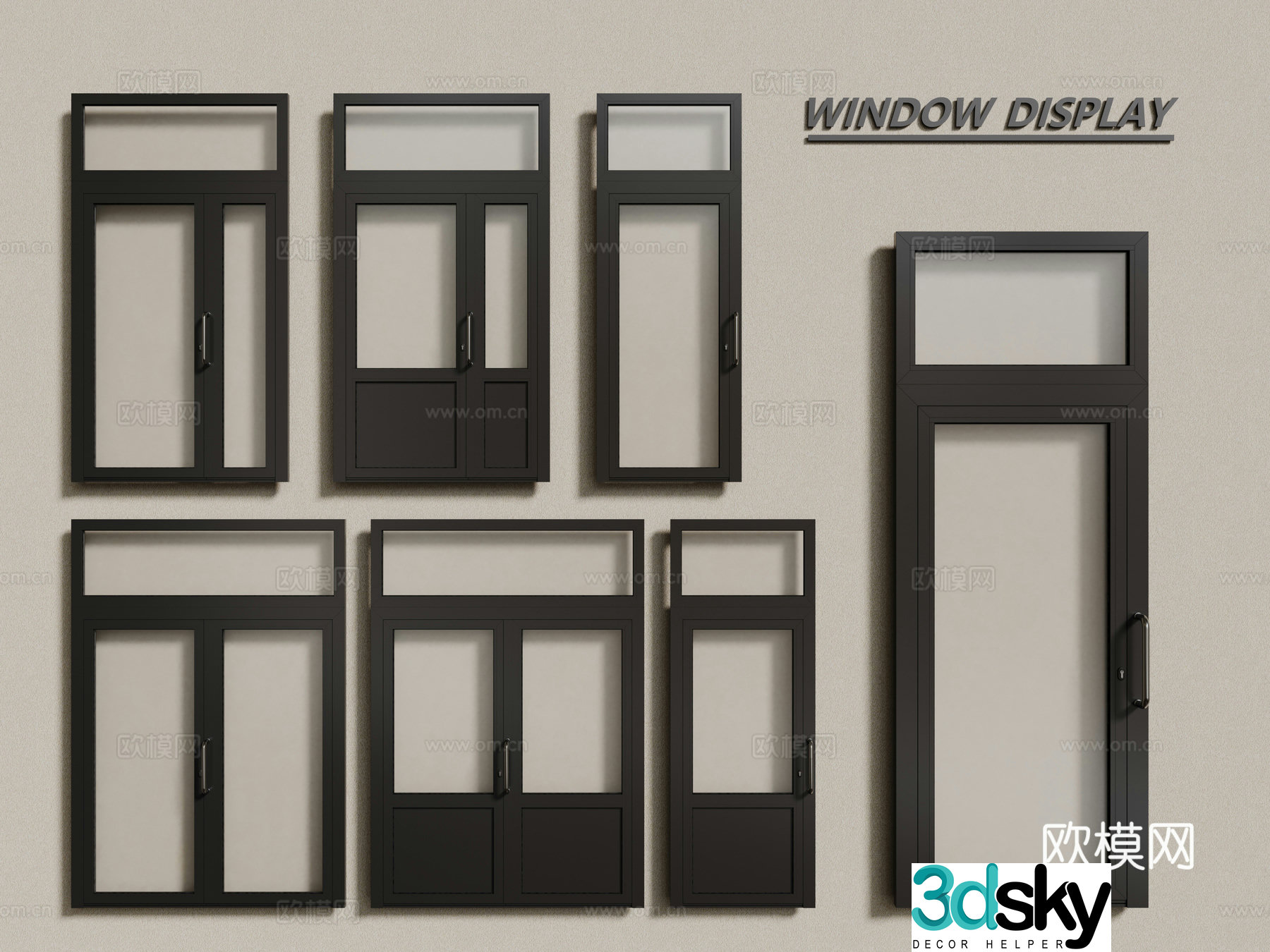 Modern windows aluminum alloy windows casement windows floor-to-ceiling windows sliding windows 3d model