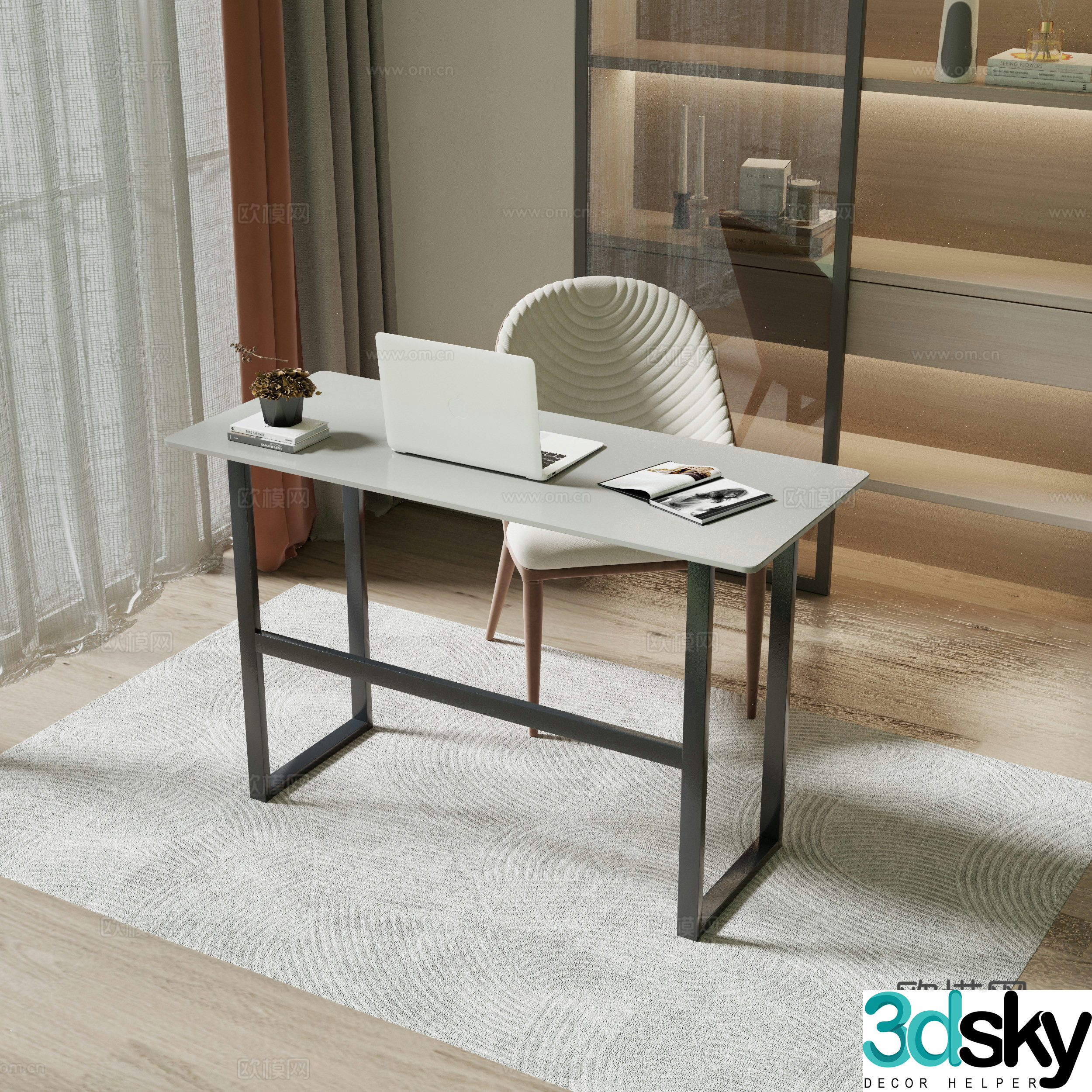 Modern desk 3d model