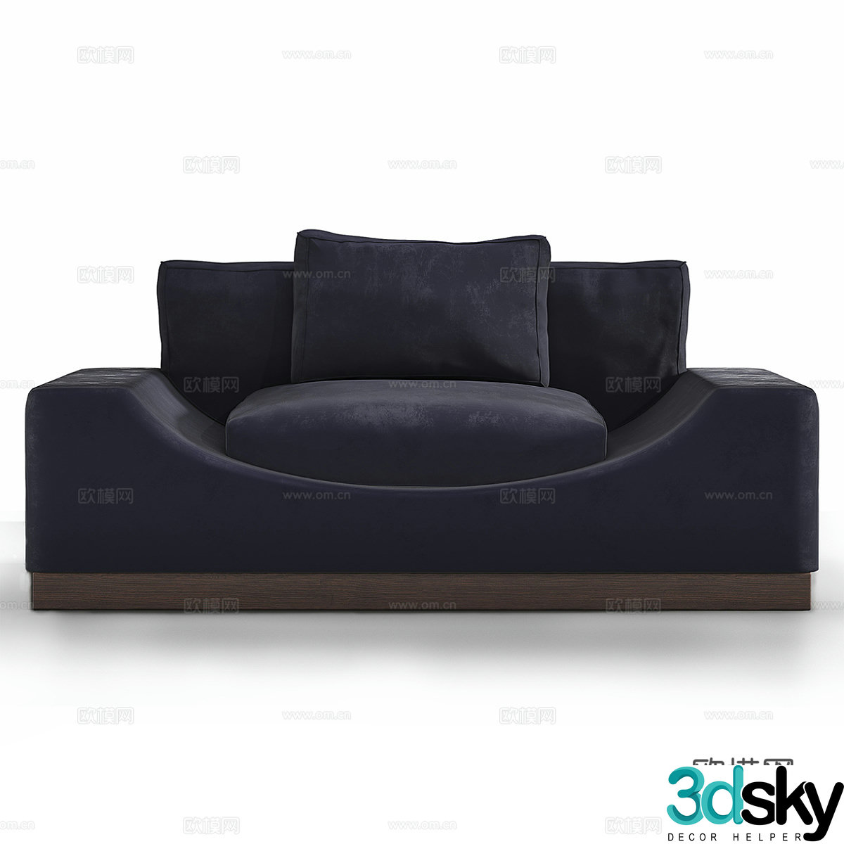 Modern single sofa living room sofa 3d model