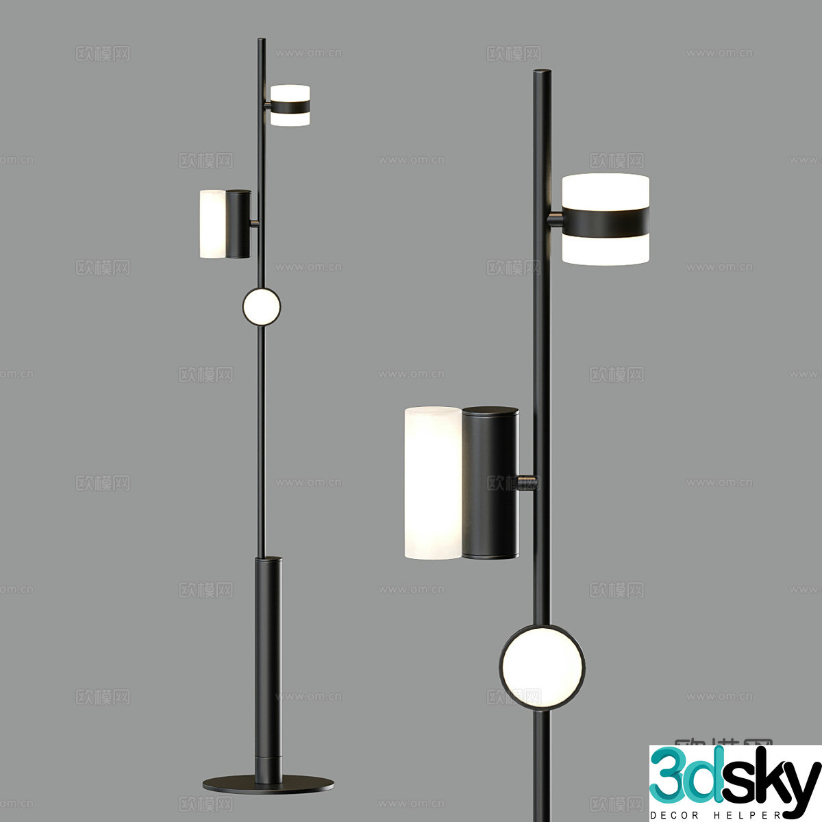 Modern minimalist floor lamp 3d model
