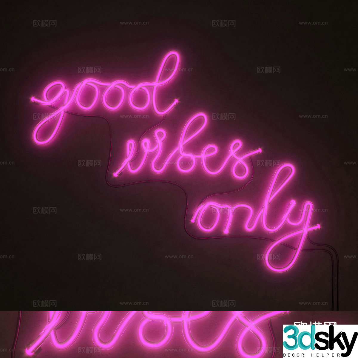 decorative lights neon lights outdoor lights 3d model