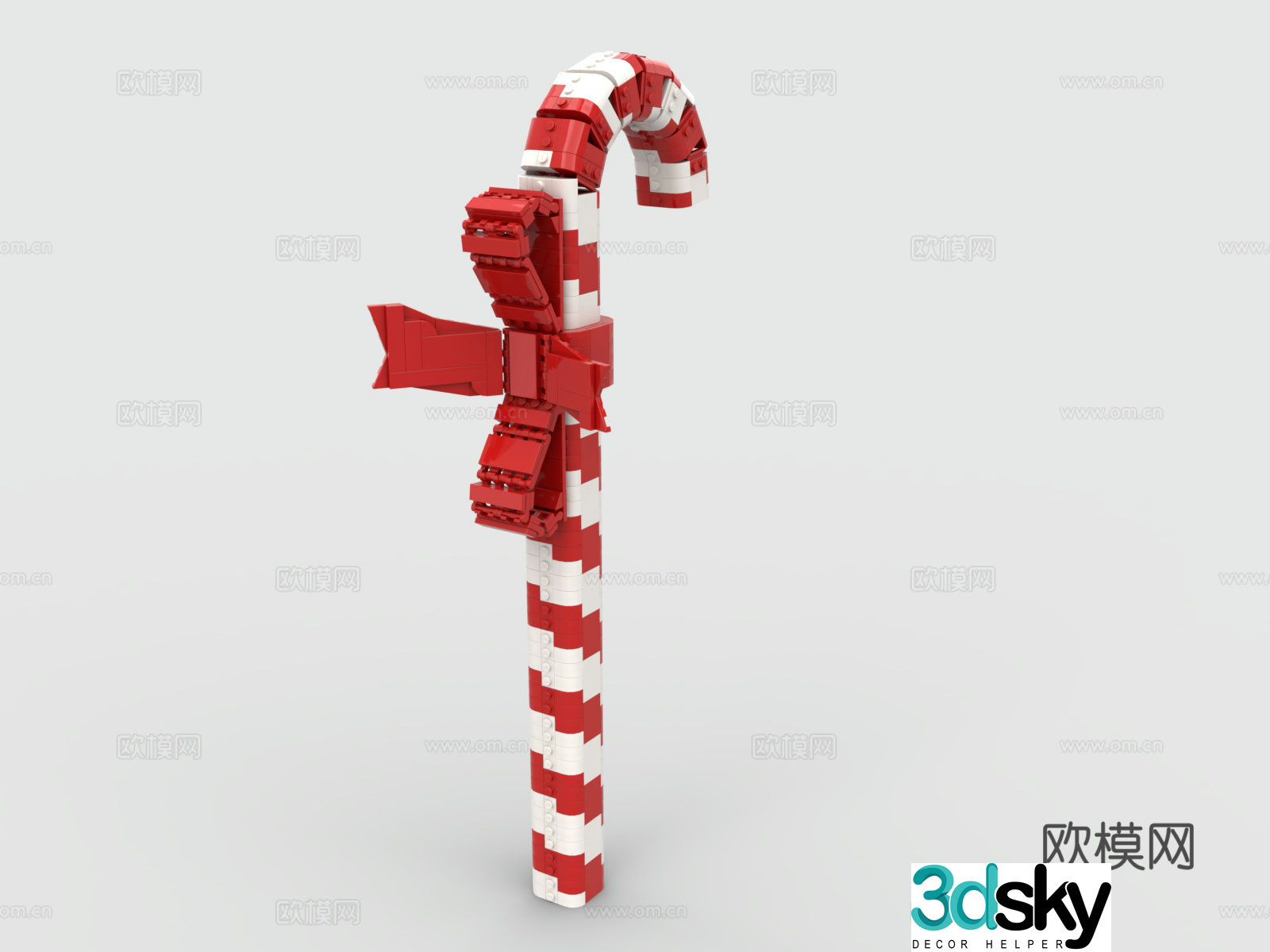 LEGO LEGO Christmas gift candy cane building block toy 3d model