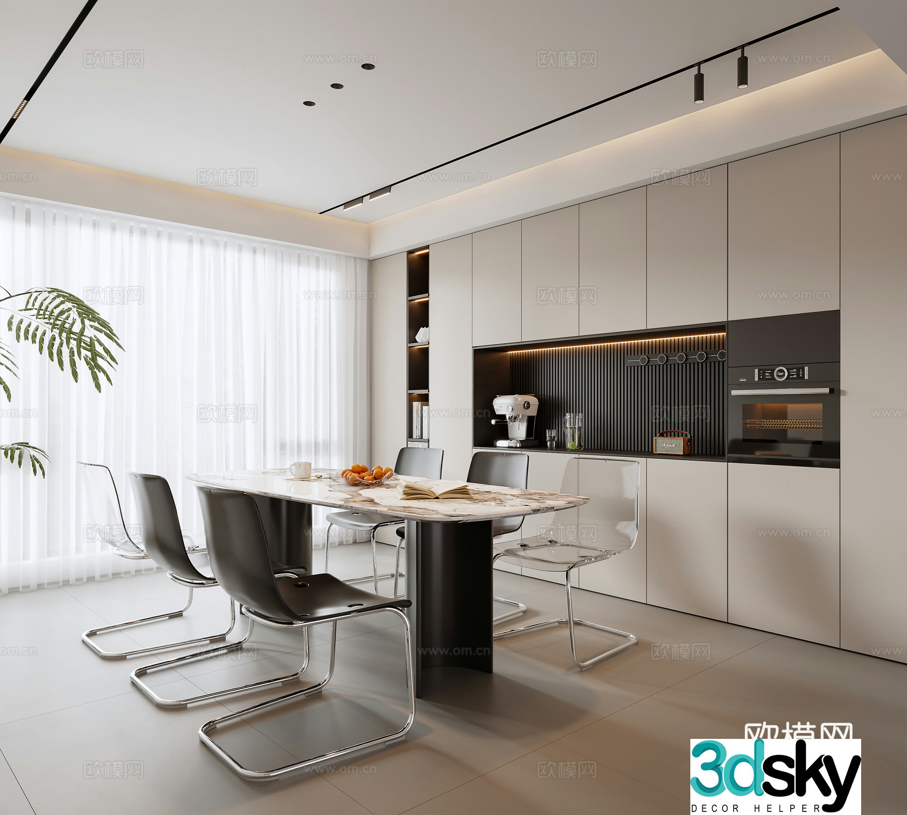 Modern restaurant 3d model