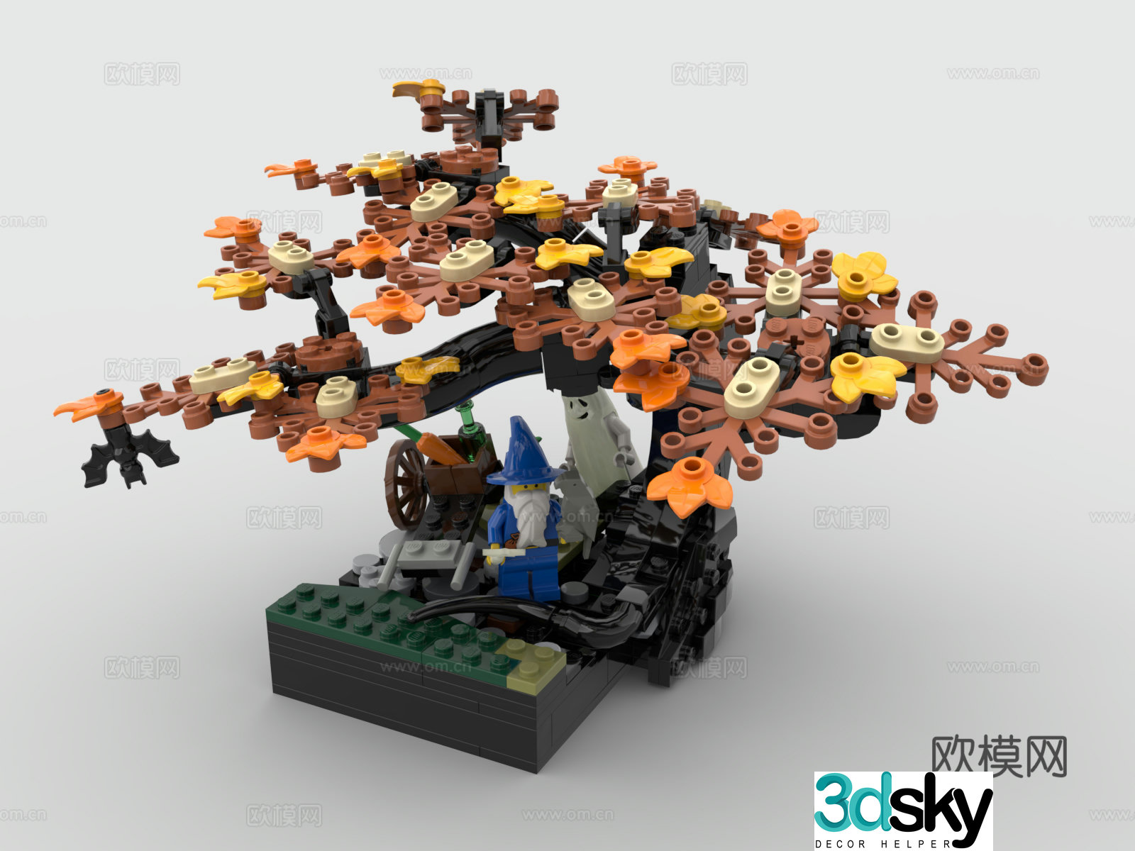 LEGO LEGO toys wizard tree building blocks 3d model
