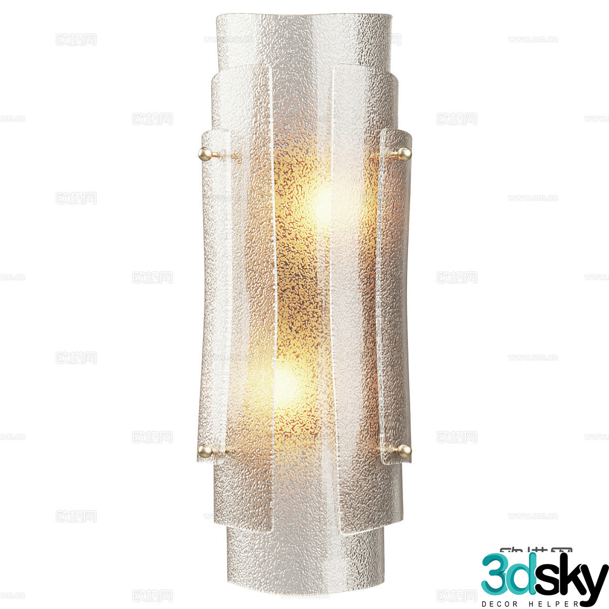 Glass wall light 3d model