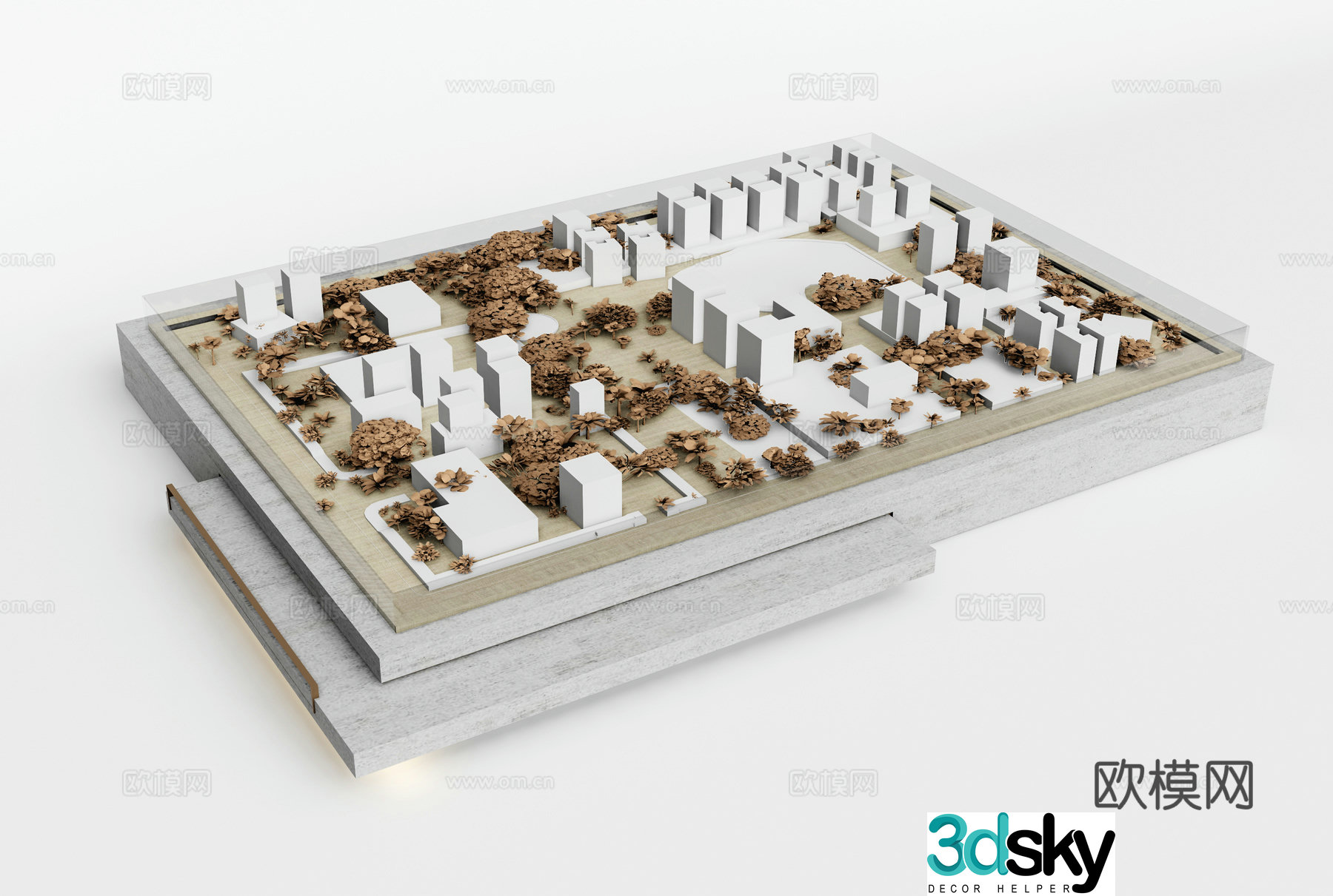 Modern sales office sand table 3D model