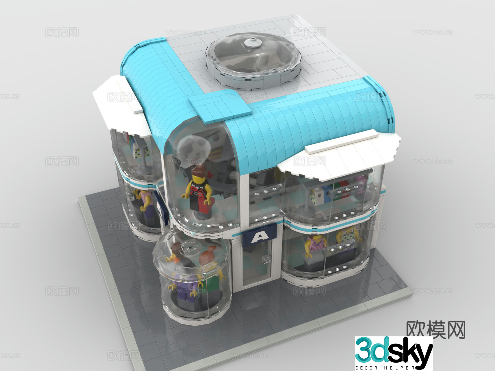 LEGO LEGO toys building block store building shop house 3d model
