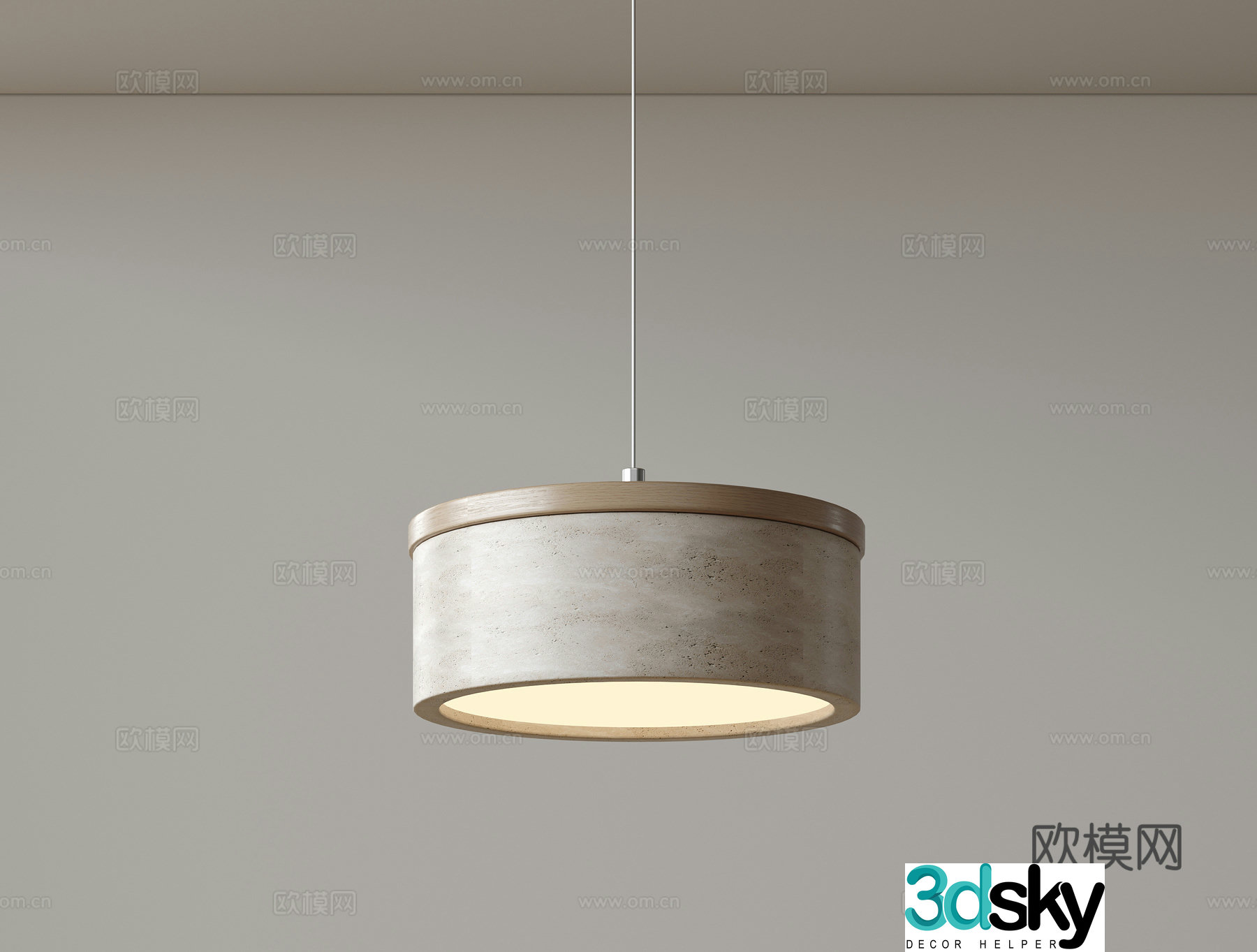 Modern single head chandelier bedside chandelier 3d model