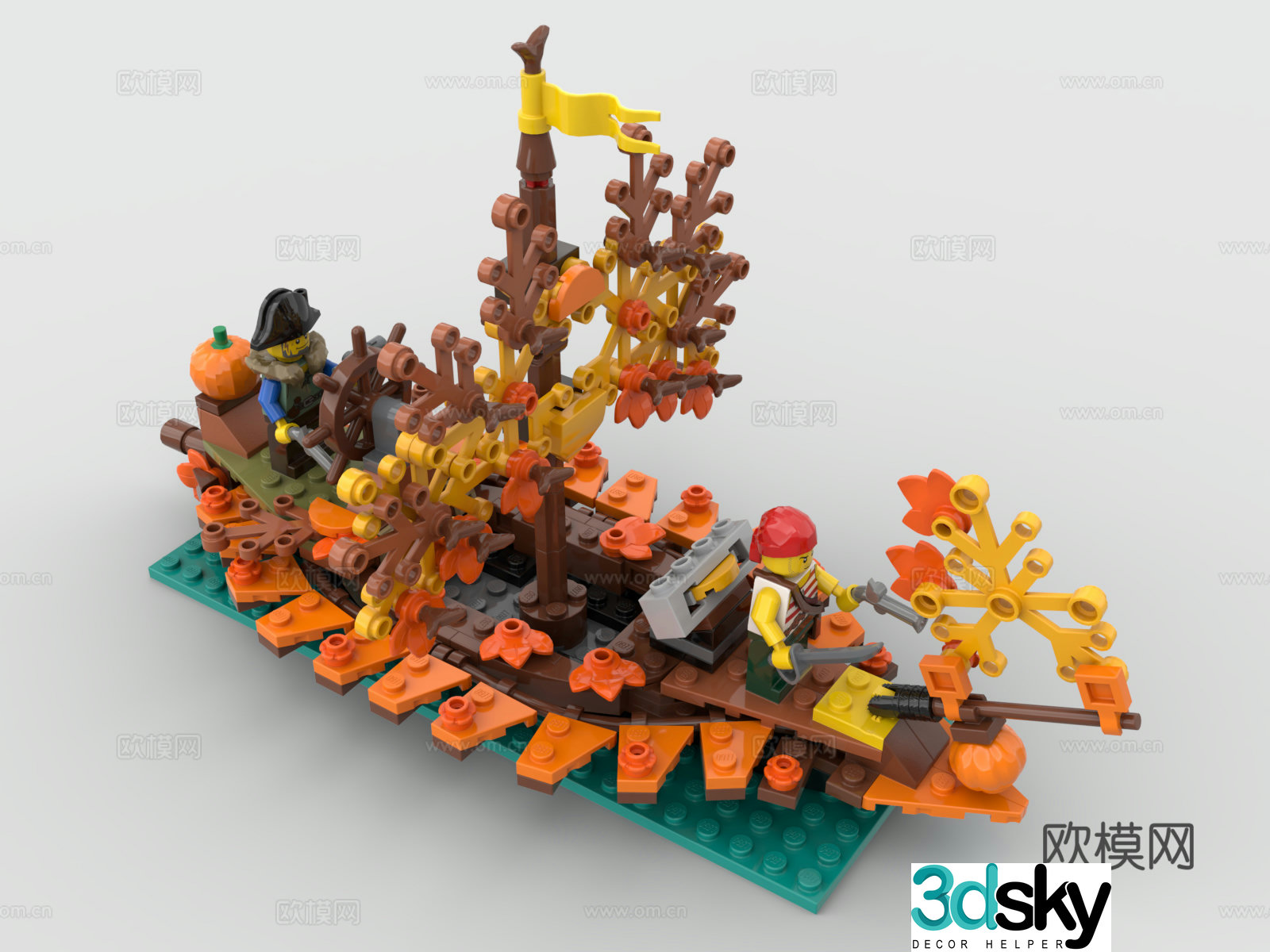 Lego LEGO boat sailing ship 3d model